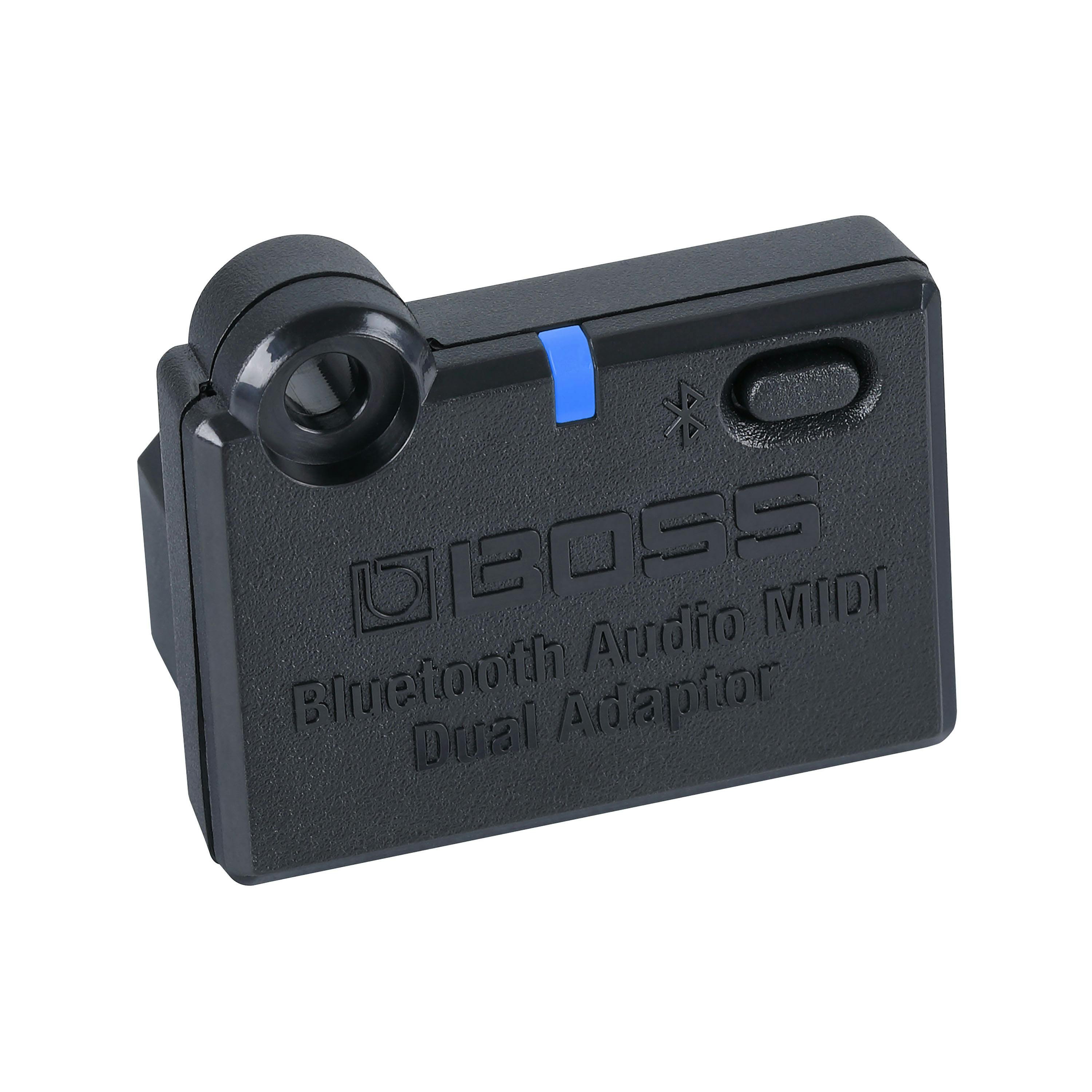 Boss BT-DUAL Bluetooth Audio MIDI Dual Adaptor - 449585-Boss-BT-Dual-Bluetooth-Audio-MIDI-Dual-Adaptor-Angle.jpg