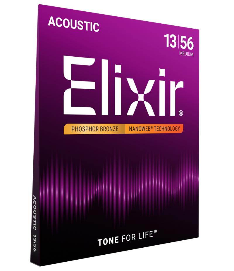 Elixir Acoustic Nanoweb Phosphor Bronze Medium 13-56 - E16102-3.jpg