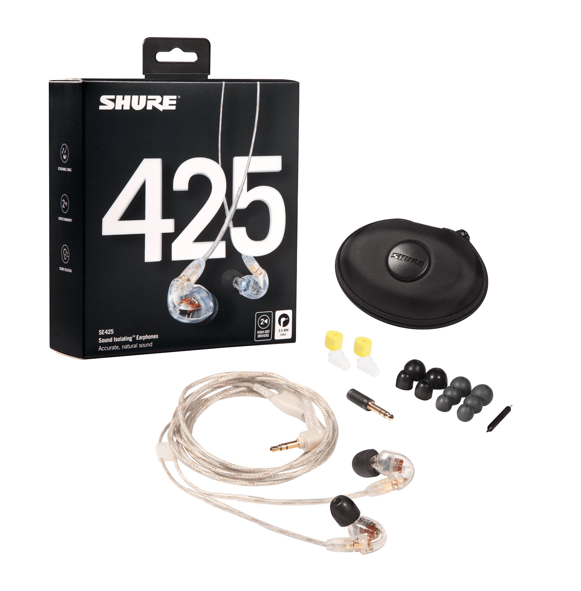 Shure SE425 Sound Isolating Earphones in Clear - 277104-1527242646959.jpg