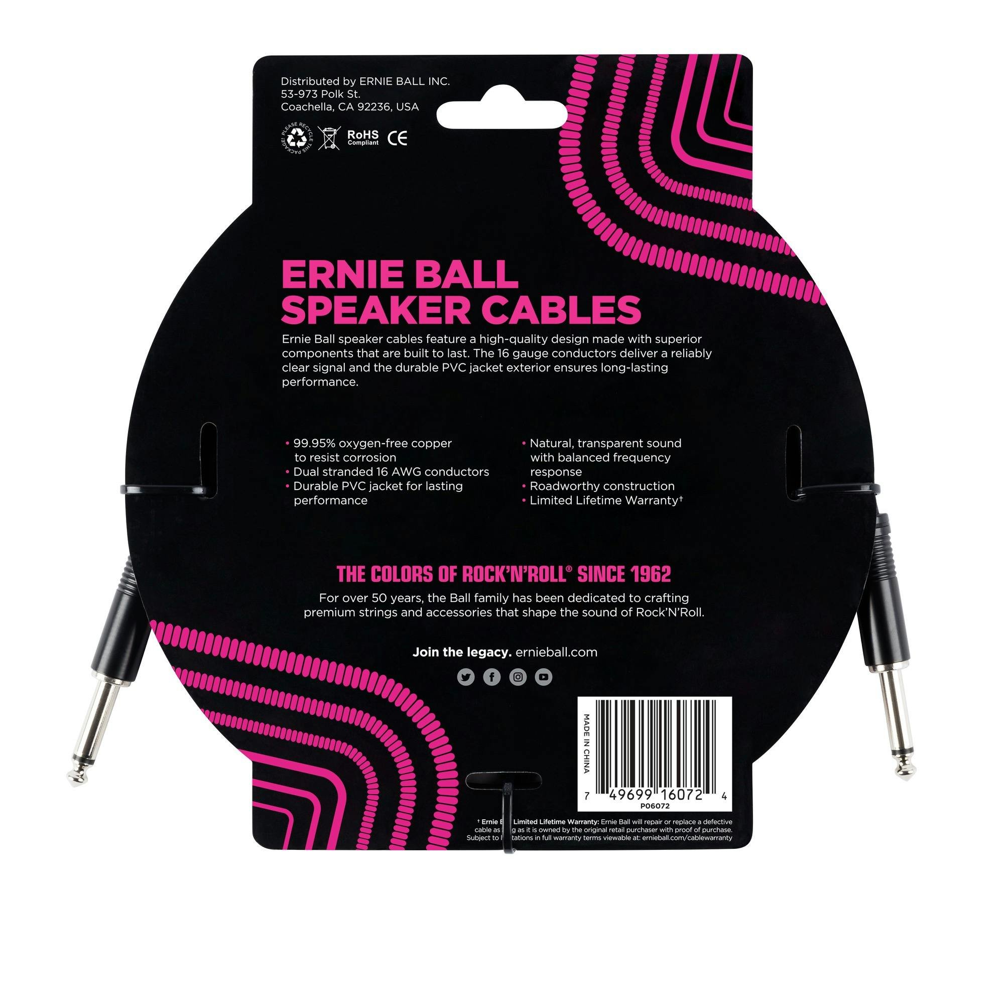 Ernie Ball 6ft Straight/Straight Speaker Cable - 379394-P06072-back.jpg