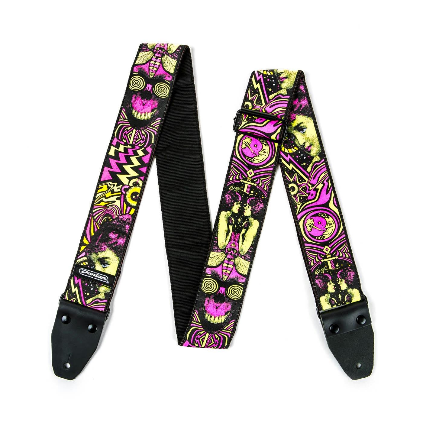 Dunlop I Love Dust Smoking Moon Orange Guitar Strap - 299424-32314070601.TOPP.jpg