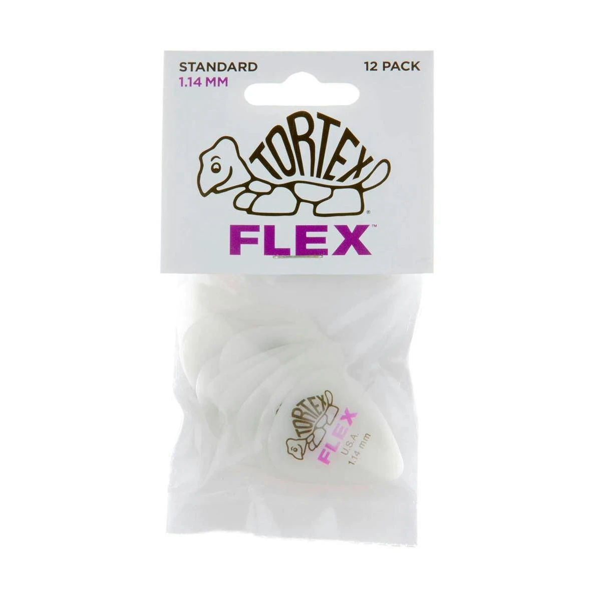 Dunlop Tortex Flex Standard 1.14mm Guitar Picks - Pack of 12 - 380277-Dunlop Tortex Flex Standard 1.14mm Guitar Picks 3.jpg