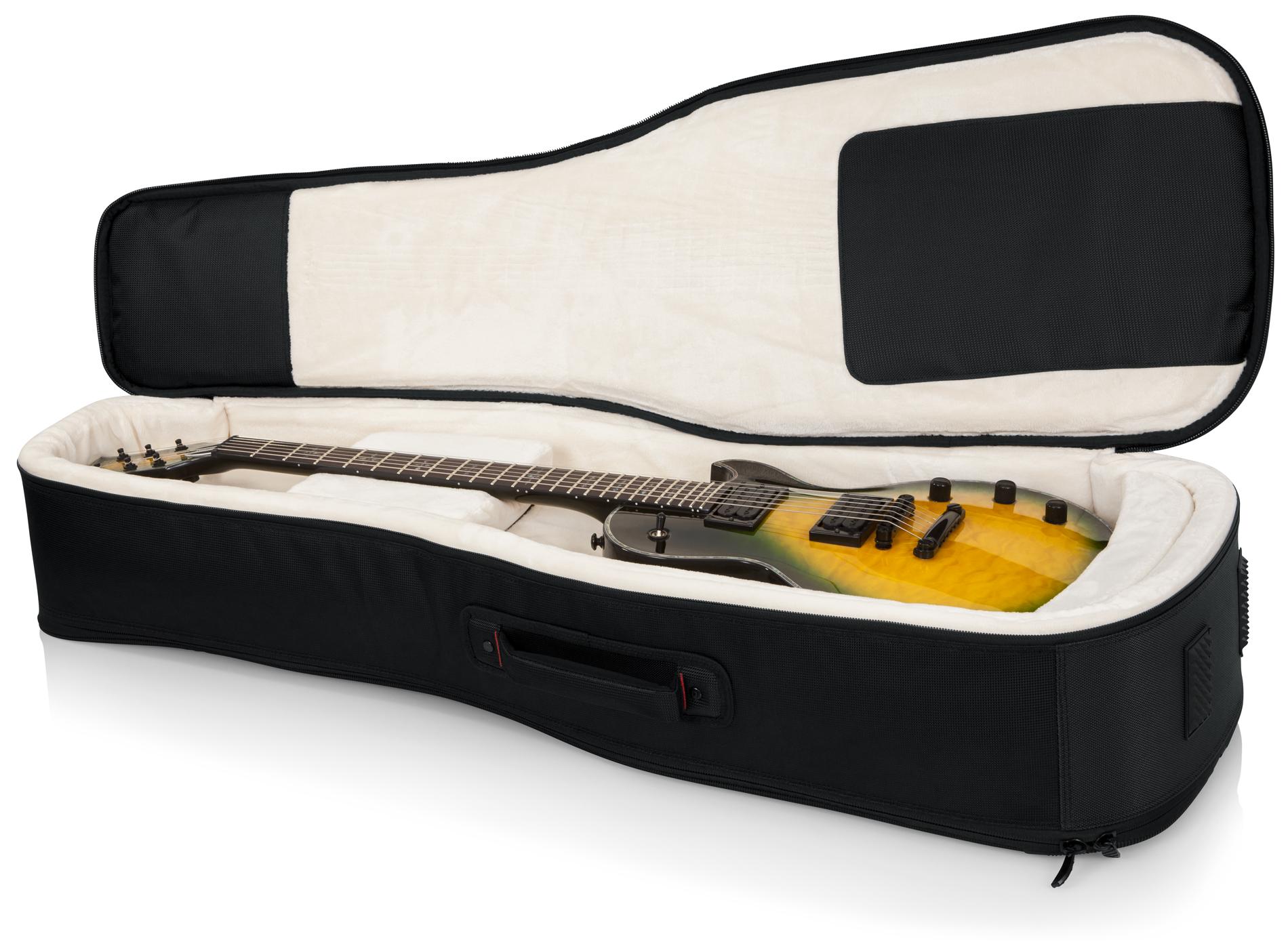 Gator ProGo Series Deluxe Gig Bag for 2 Electric Guitars - G-PG-ELEC-X2_OPEN_GEAR_01.jpg