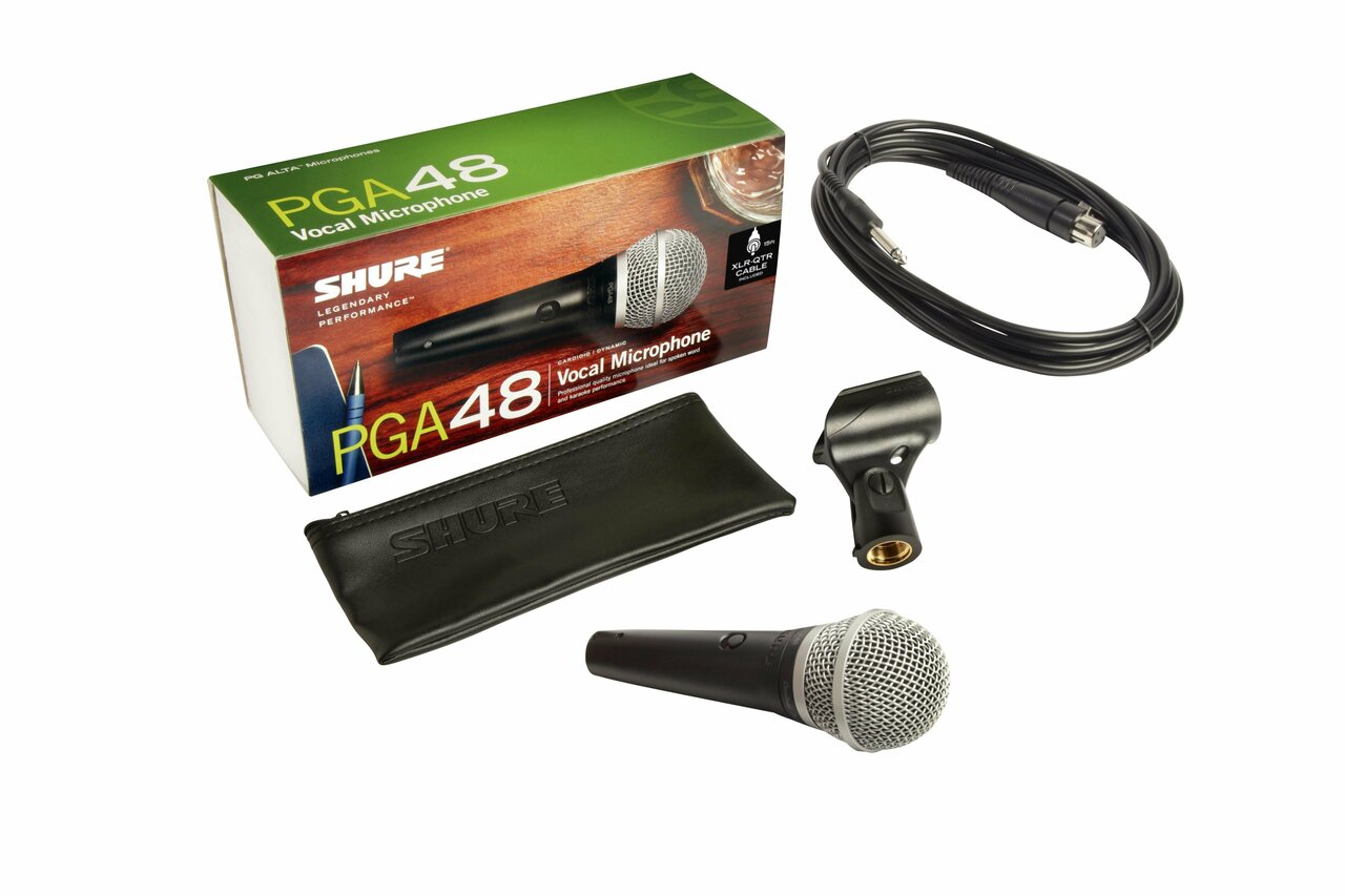 Shure PGA48 Cardioid dynamic vocal microphone with XLR-QTR cable - 70490-tmpC39.jpg