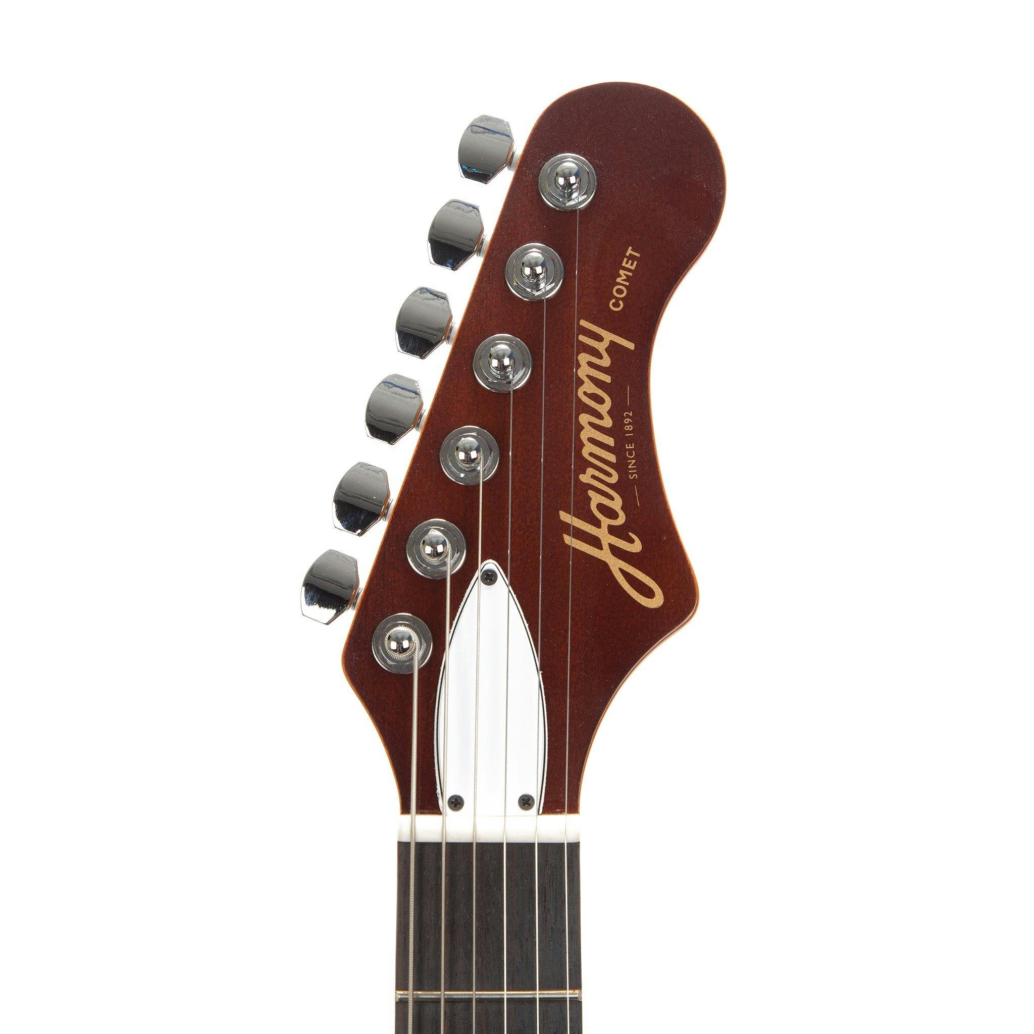 Harmony Comet Semi-Hollow Electric Guitar in Trans Red - Andertons