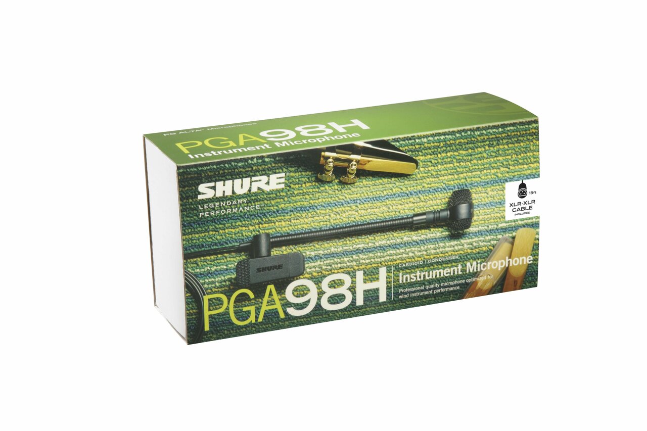 Shure PGA98H Cardioid Condenser Gooseneck Instrument Microphone With XLR Cable - 73978-PGA98H-XLR_Packaging_HR.jpg