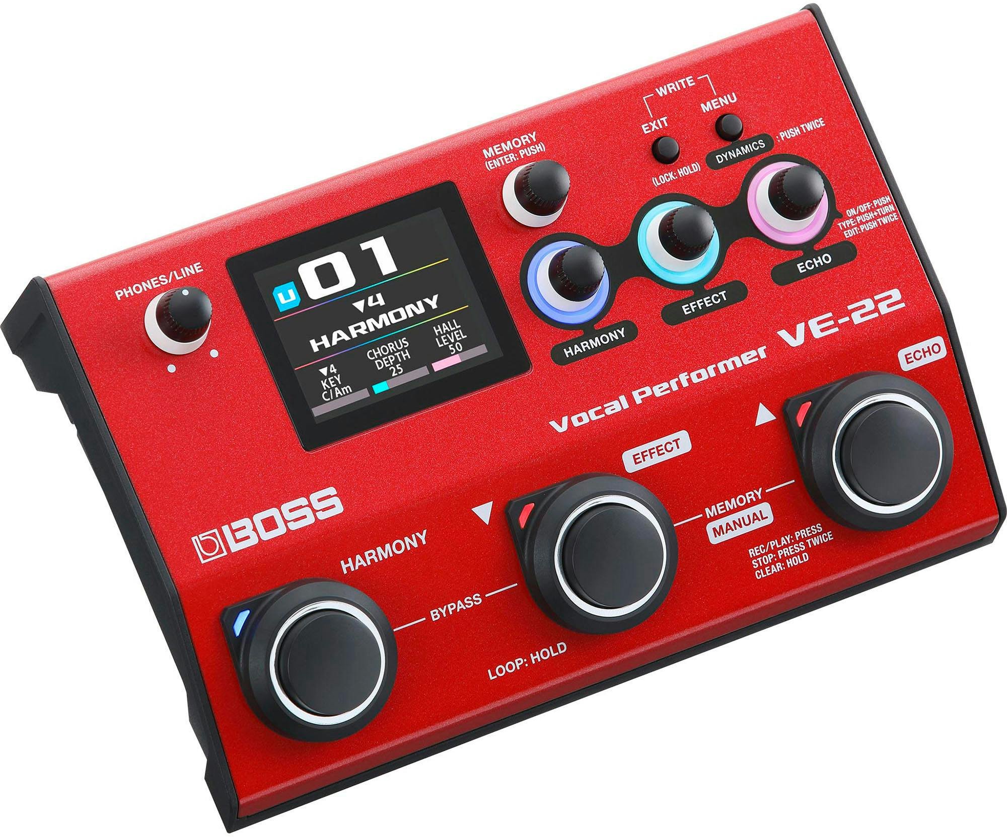 Boss VE-22 Vocal Processor Pedal - VE-22-VE-22_angle.jpg