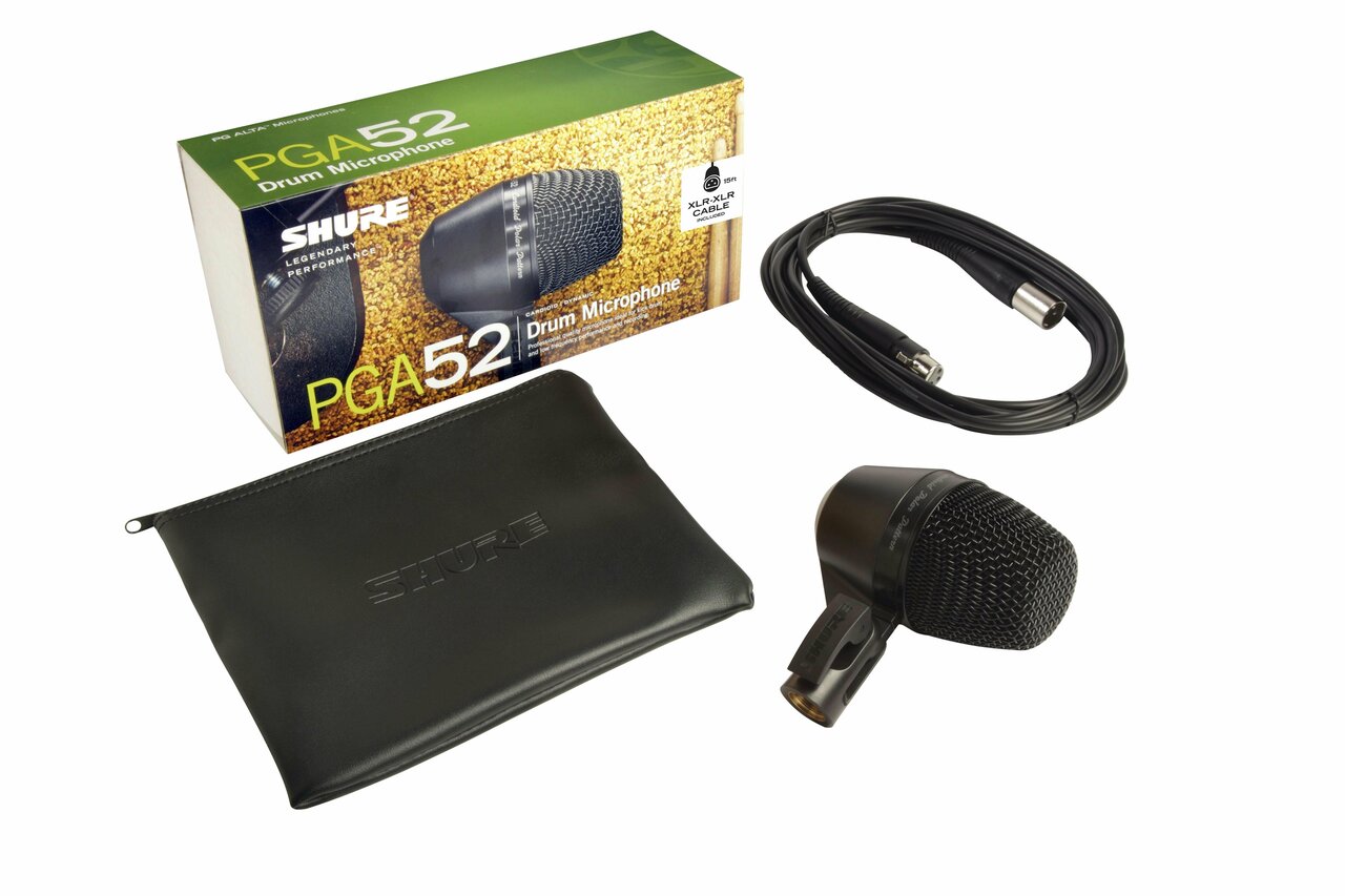 Shure PGA52 Cardioid swivel-mount dynamic kick-drum microphone