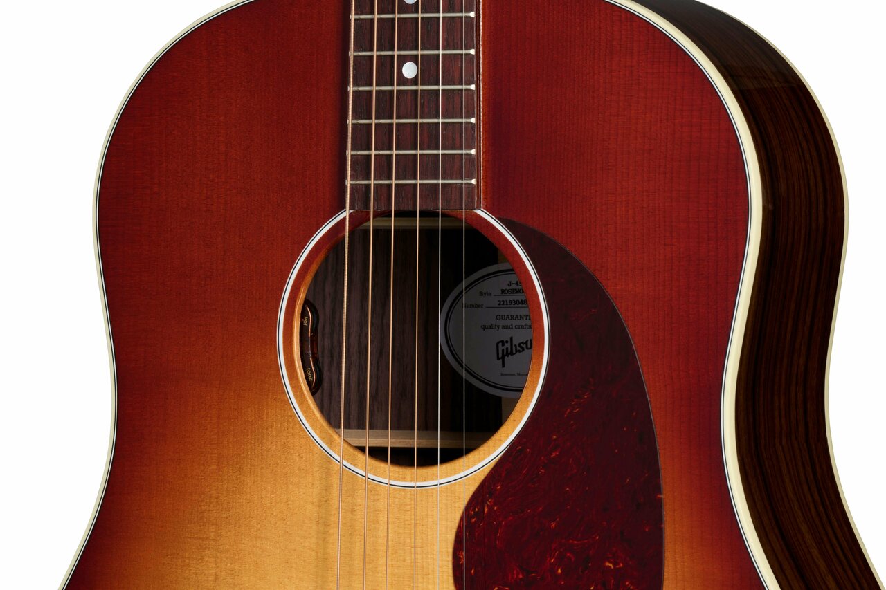 Gibson J-45 Standard Rosewood Electro-Acoustic in Rosewood Burst - MCRS45RWRB-MCRS45RWRB_soundhole.jpg