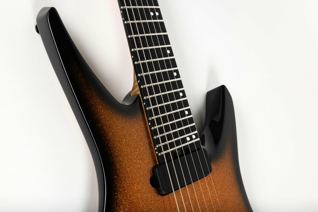 Music Man Kaizen 7-String Multi-Scale Electric Guitar in Ember Burst - 730-HW-51-00-MB-BM-MusicMan-Kaizen-7-String-Multi-Scale-in-Ember-Burst-Neck.jpg