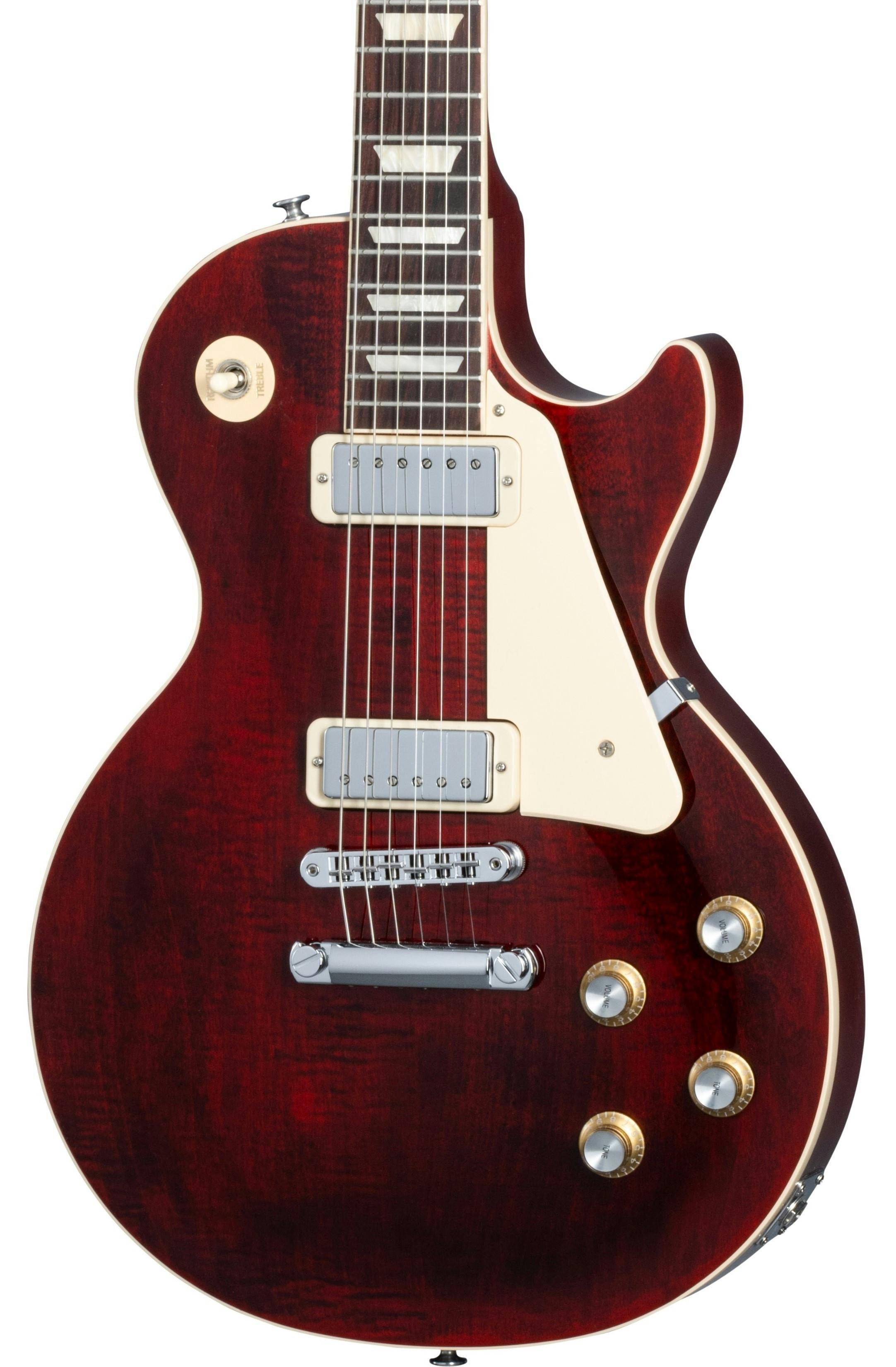 Gibson Les Paul '70s Deluxe Electric Guitar in Wine Red - LPDX00WRCH1-Gibson-Les-Paul-70s-Deluxe-Wine-Red-Body.jpg