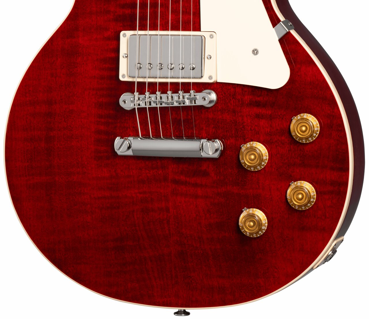 Gibson Les Paul Standard '50s Electric Guitar in Transparent Cherry - LPS500SCNH1-Gibson-USA-Les-Paul-Standard-50s-Transparent-Cherry-Controls.jpg