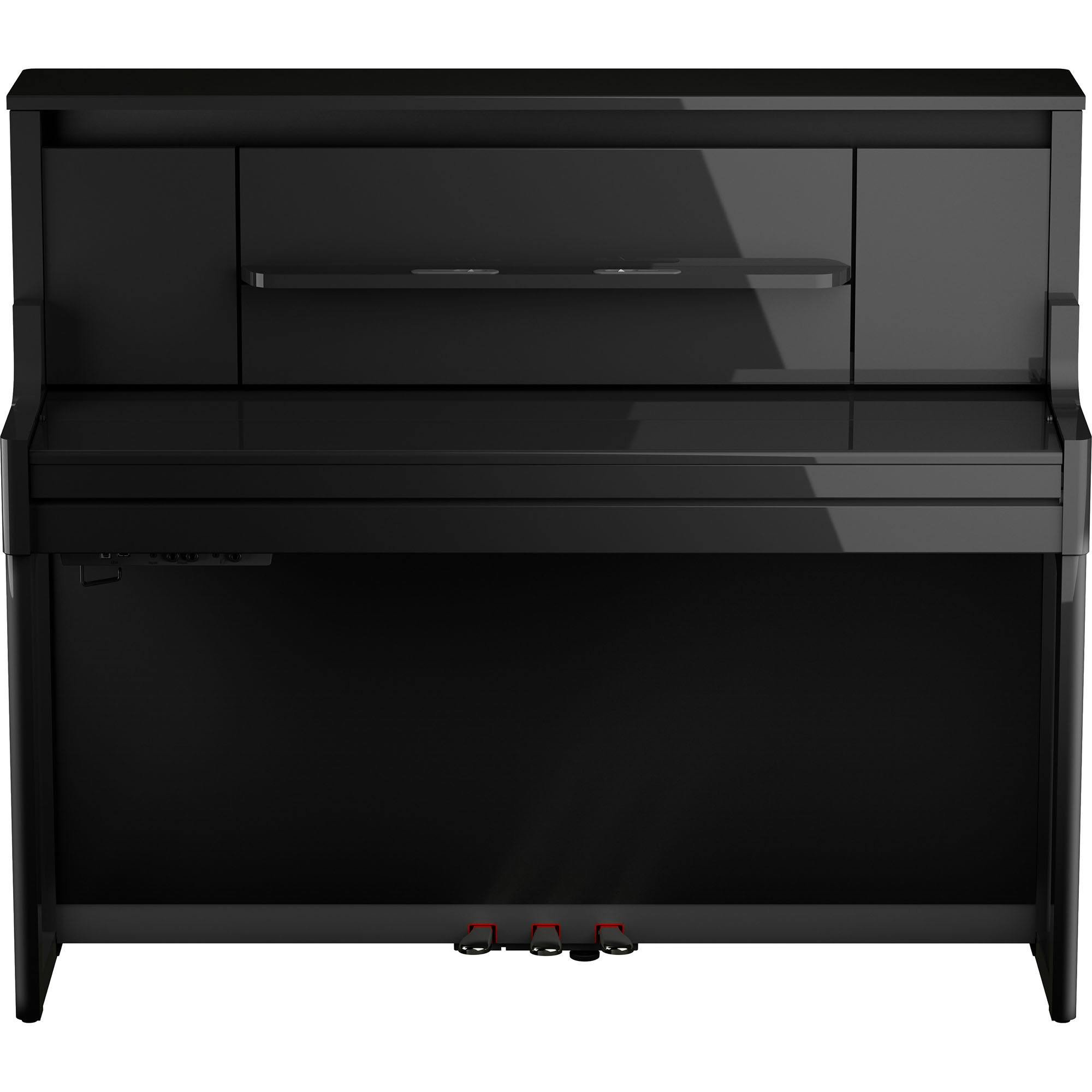 Roland LX 9 PE Luxury Upright Piano in Polished Ebony - LX-9-PE-LX-9_PE_FRONT_CLOSED.jpg