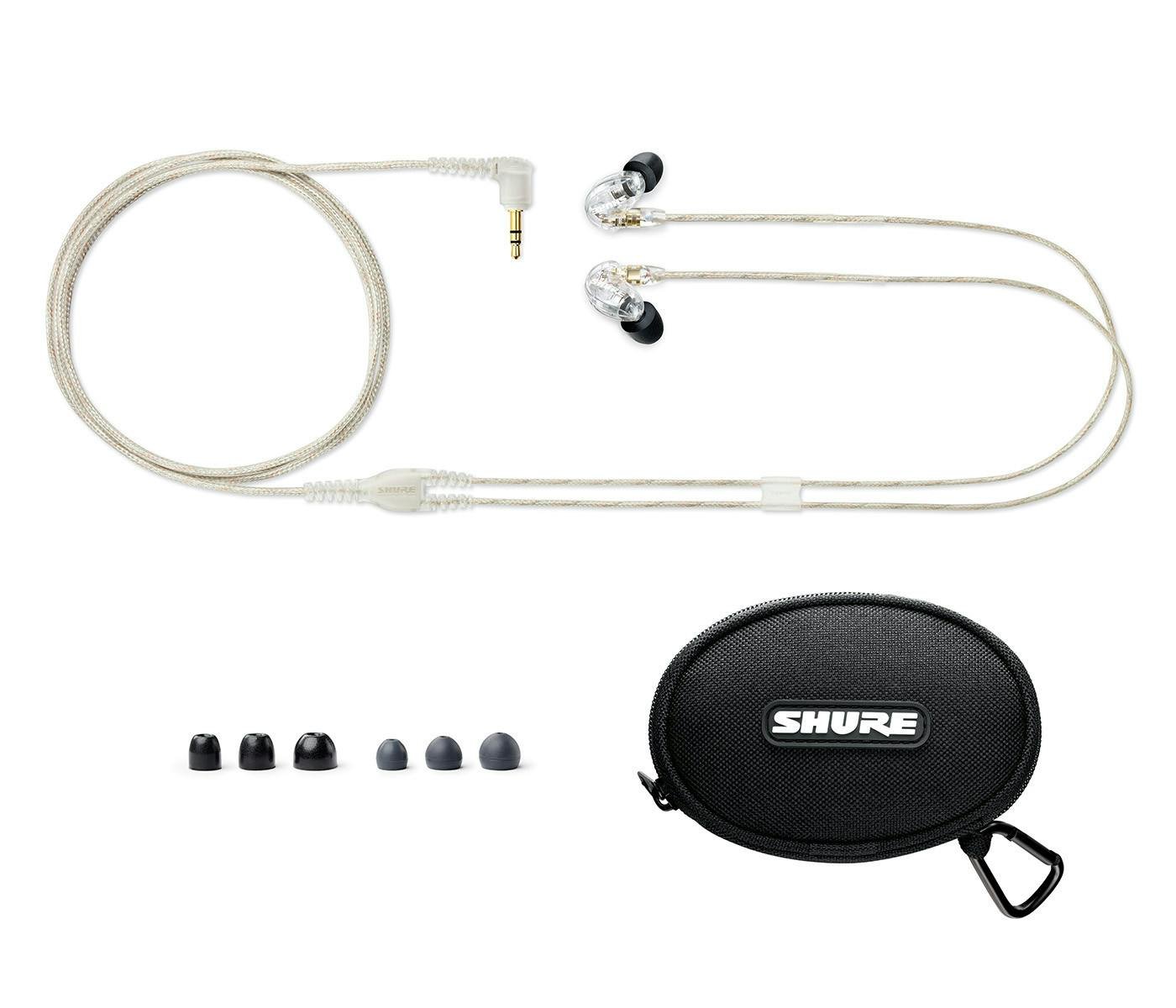 Shure SE215 Sound Isolating Earphones in Clear - Andertons Music Co.