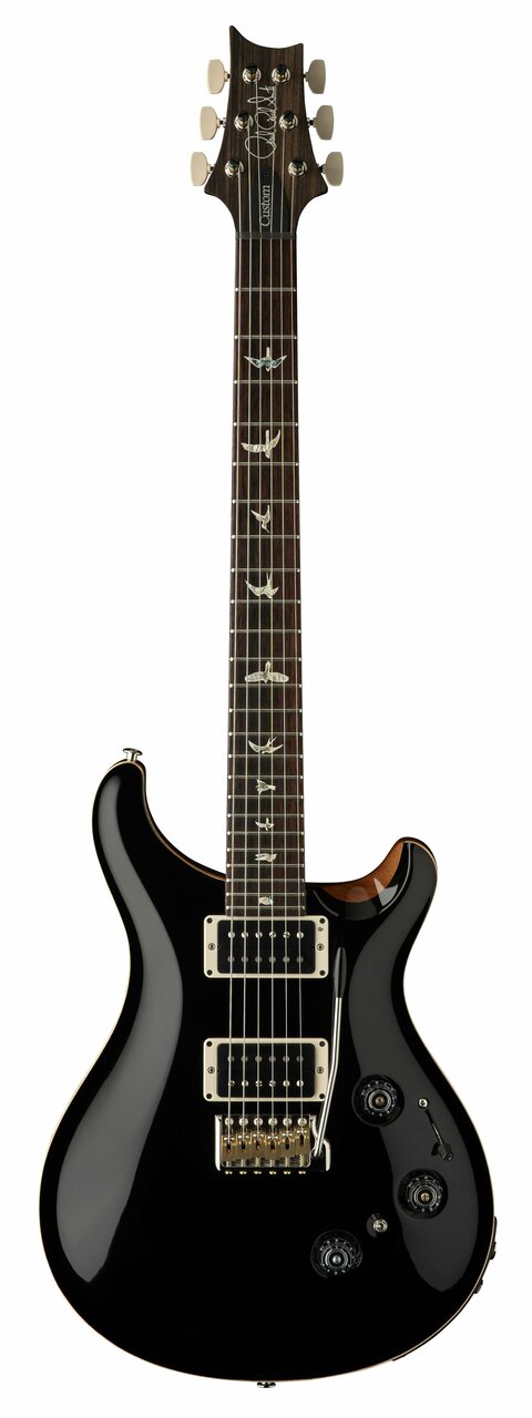 PRS Custom 24 Electric Guitar in Black Top Natural Back