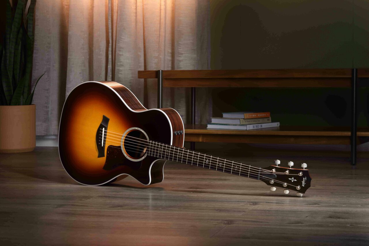 Taylor 414ce-R Tobacco Sunburst Top ES2 V class bracing Acoustic - 414CERTS-Taylor-414ce-Grand-Auditorium-Electro-Acoustic-Guitar-in-Tobacco-Sunburst-Side.jpg