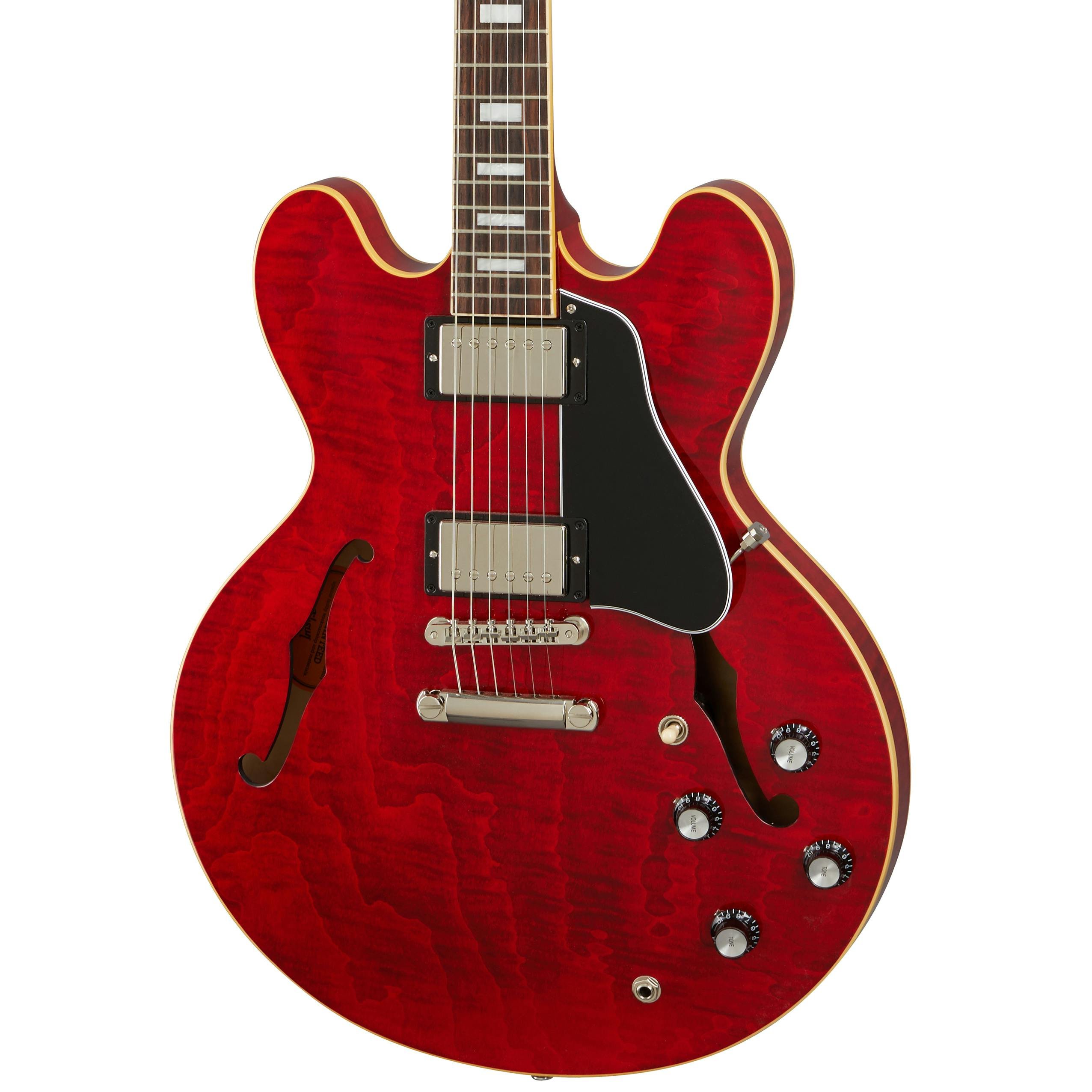 Gibson USA ES-335 Figured Semi Hollow Electric Guitar in Sixties Cherry - 375288-ES-335 Figured Cherry Hero.jpg