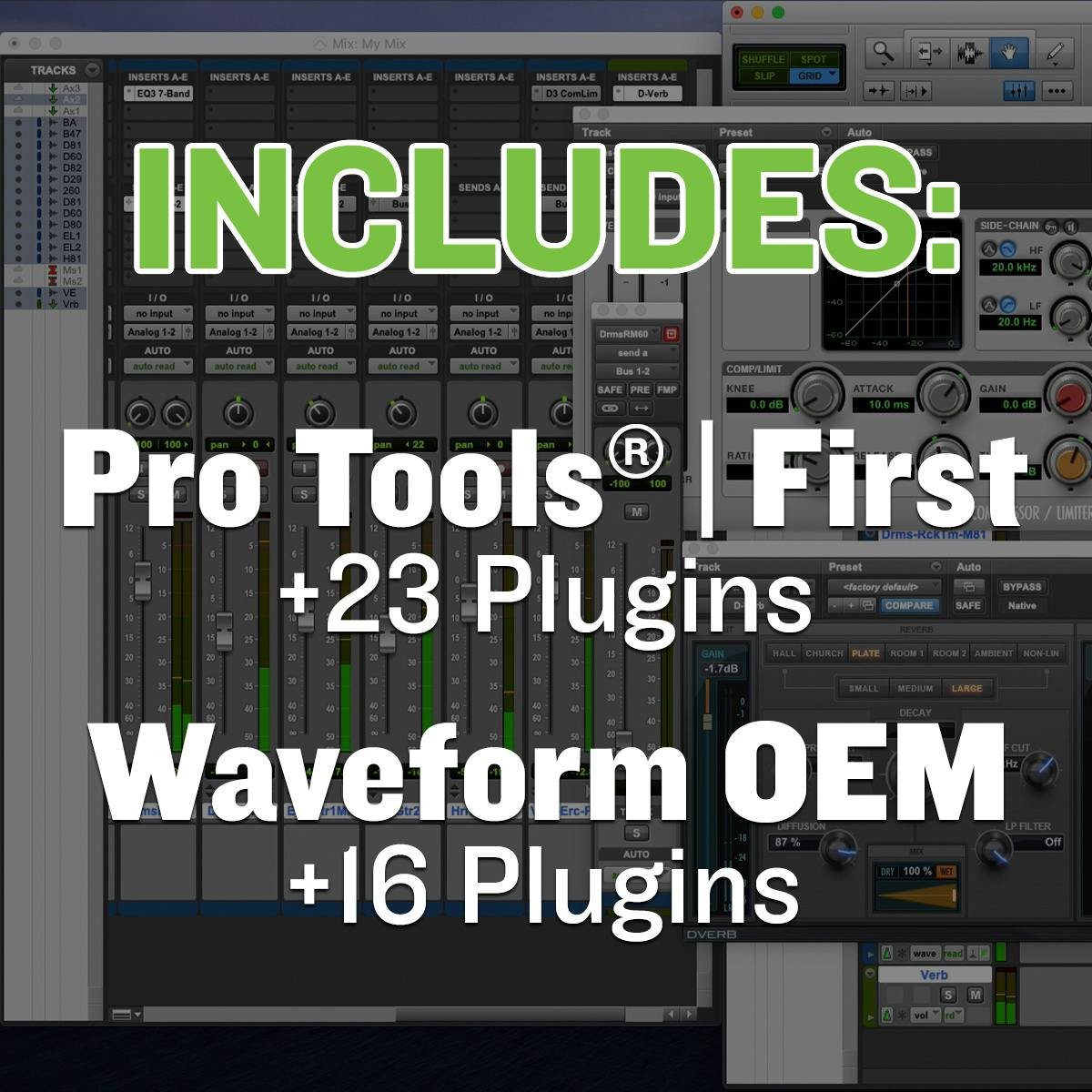 Mackie PROFX10 V3 Mixer with Digital FX - 361863-Pro Tools and Waveform.jpg