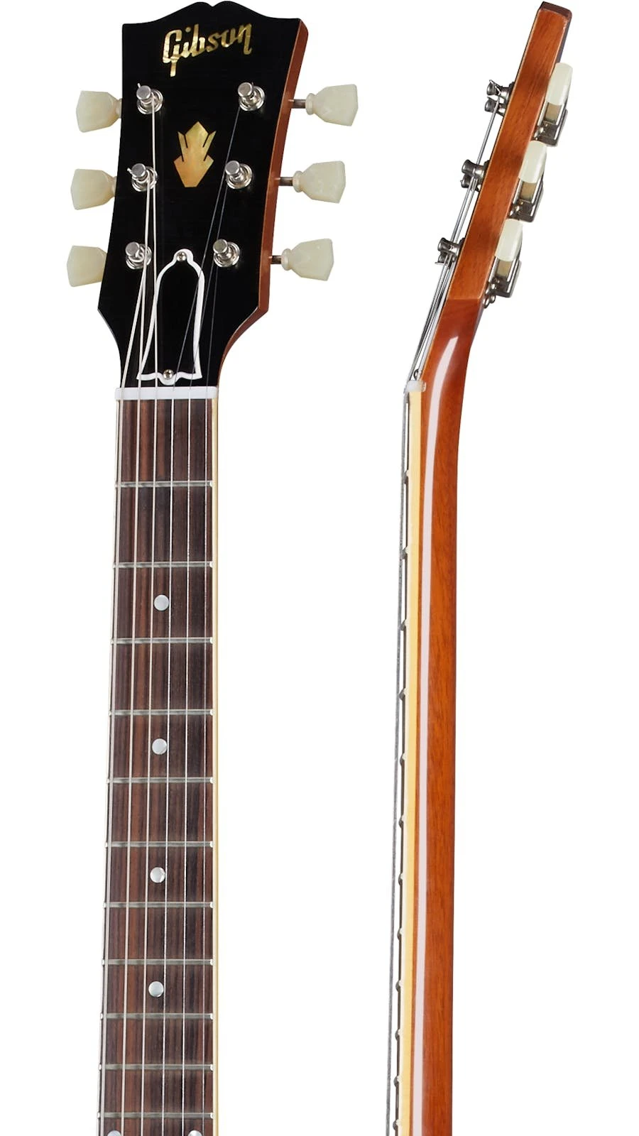 Gibson Custom Shop Murphy Lab 1959 ES-335 Reissue Ultra Light Aged Semi-Hollow Electric Guitar in Vintage Natural - 434330-neck-side-1600_900.jpg