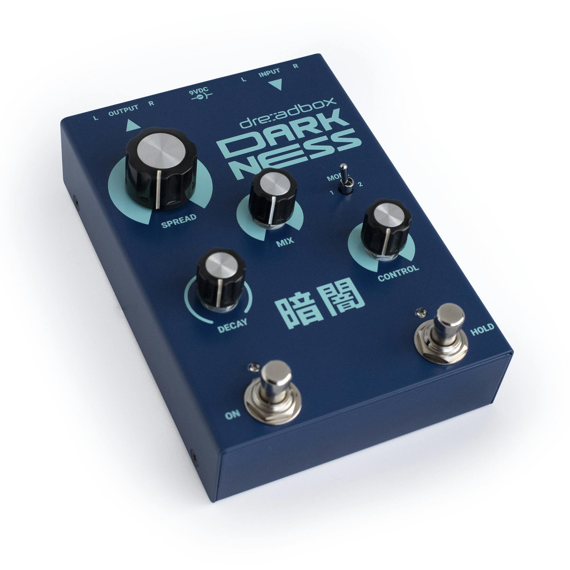 Dreadbox Darkness Digital Stereo Reverb Pedal - 440243-Dreadbox-Darkness-Pedal-Angle.jpg