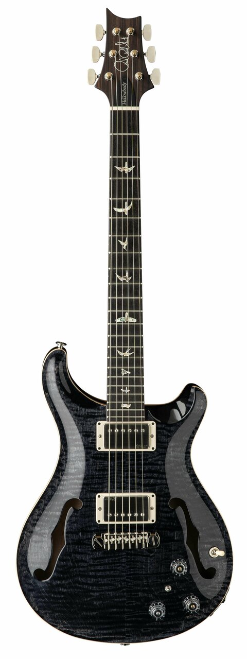 PRS Hollowbody II Piezo Electric Guitar in Gray Black - H2M2FNHFI6PN11ZGBN-hollowbody-II-piezo-gray-black-front.jpg