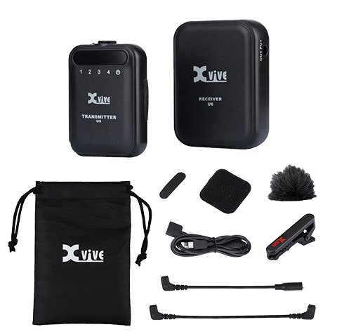 Xvive U6 Compact Wireless Mic System, Hidden Transmitter, Built-in microphone 2.4 GH - XU6-Xvive_U6-Compact-Wireless-Mic-System_Set.jpg