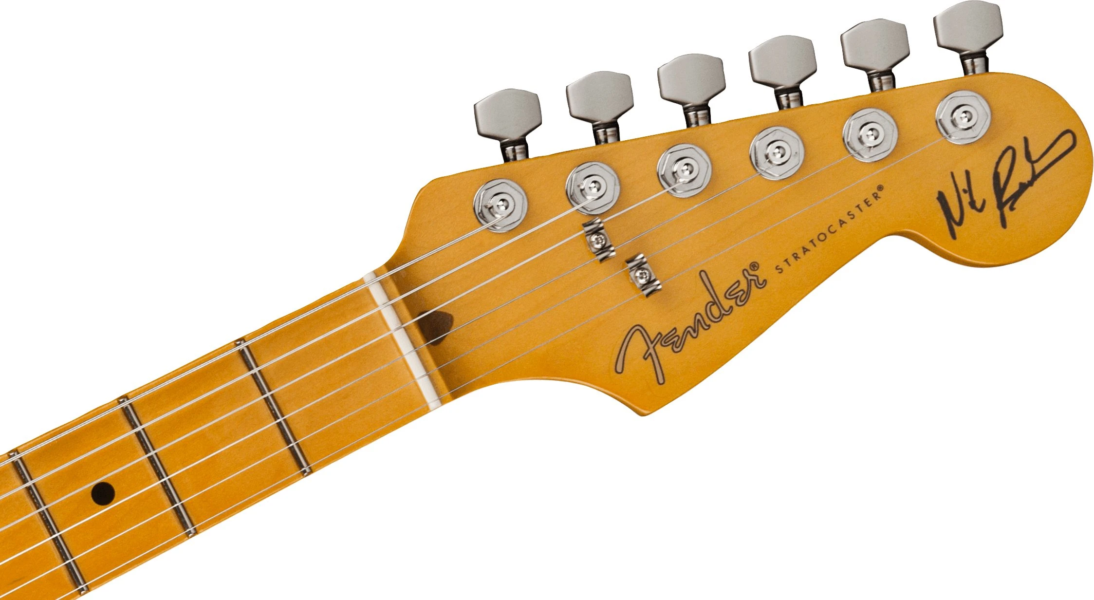 Fender Nile Rodgers Hitmaker Stratocaster Electric Guitar in Olympic White - 500842-Fender-Nile-Rodgers-Hitmaker-Stratocaster-Olympic-White-Headstock.jpg