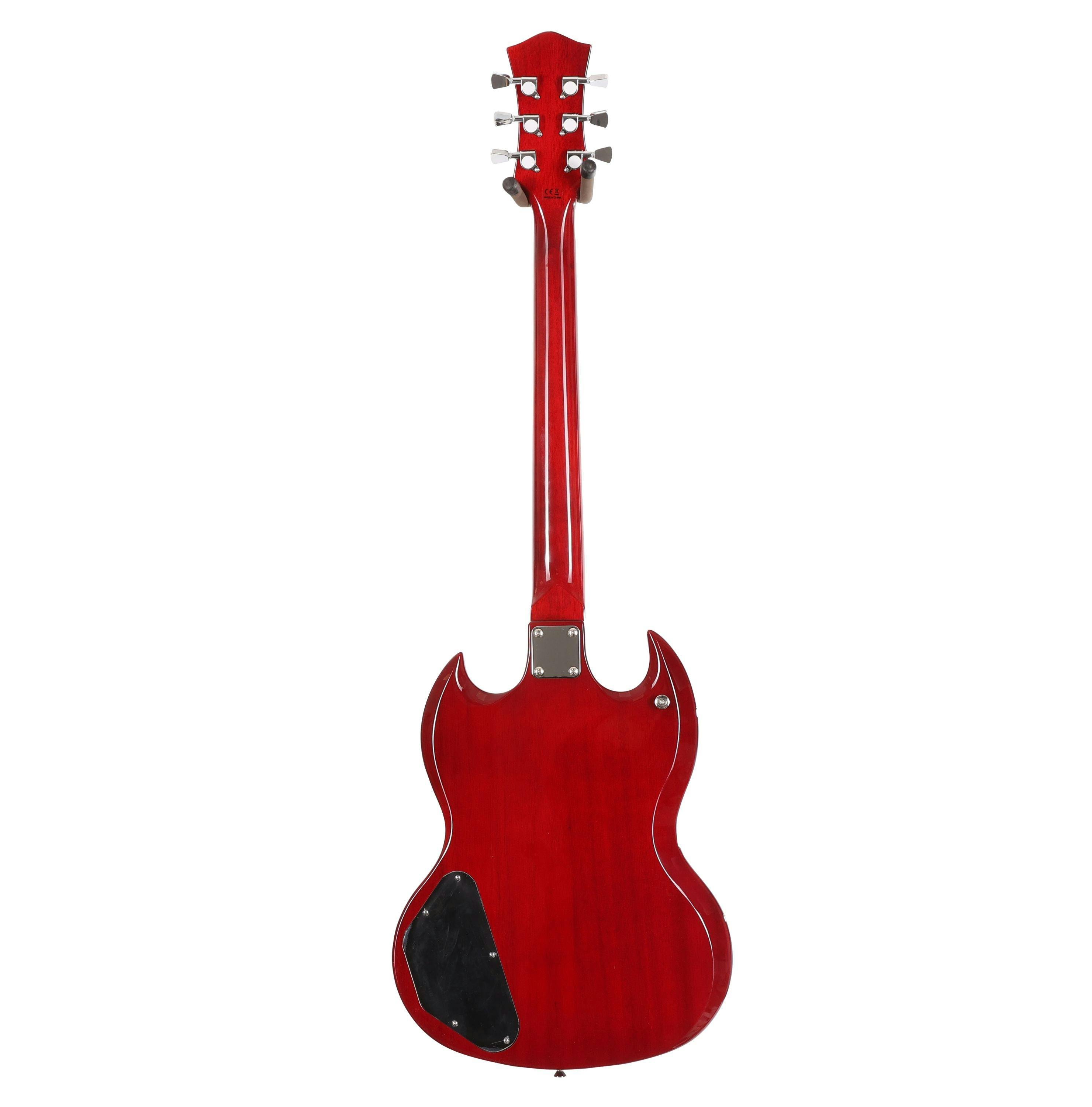 EastCoast GS10 Electric Guitar in Cherry with Rosewood Fretboard - 477500-EastCoast-GS1-Electric-Guitar-Cherry-Back.jpg