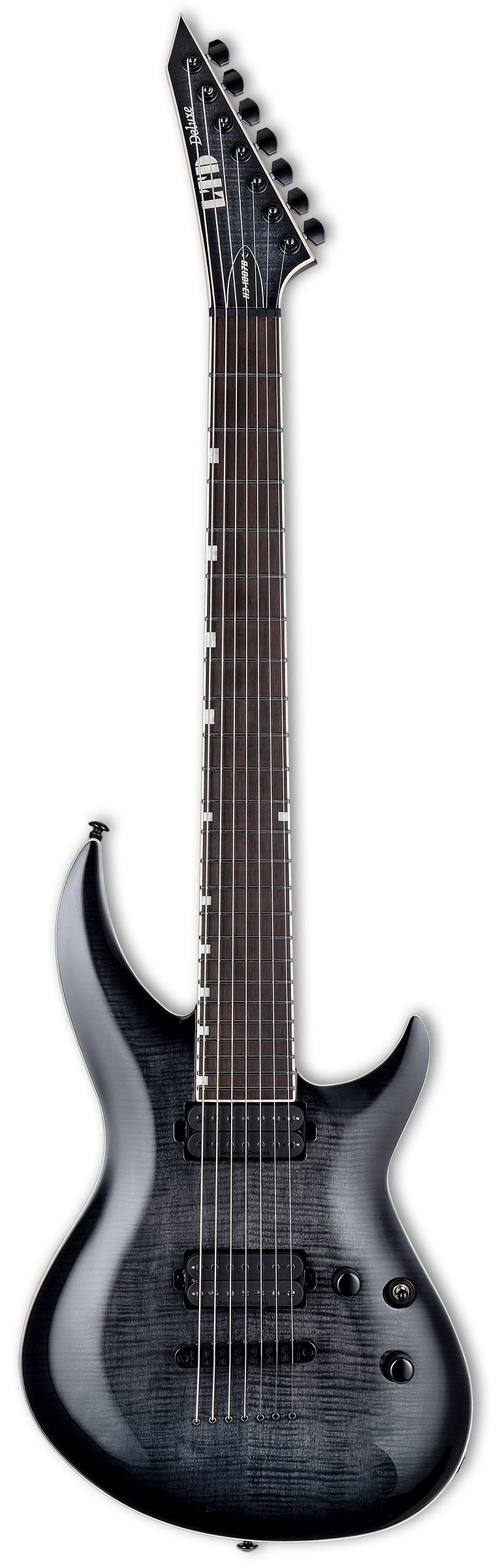 ESP LTD Deluxe H3-1007 7 String Baritone Electric Guitar in See Through Black Sunburst - 488165-ESP LTD Deluxe H3-1007 7 String Baritone Electric Guitar in See Through Black Sunburst 2.jpg