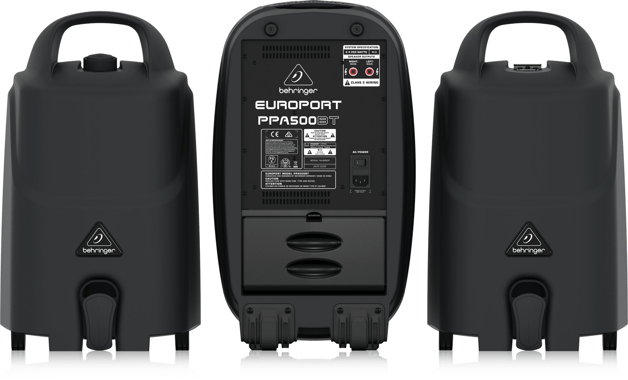 Behringer EUROPORT PPA500BT ポータブルPAシステム Behringer PPA500BT 500-Watt 6-Channel Portable PA System with
