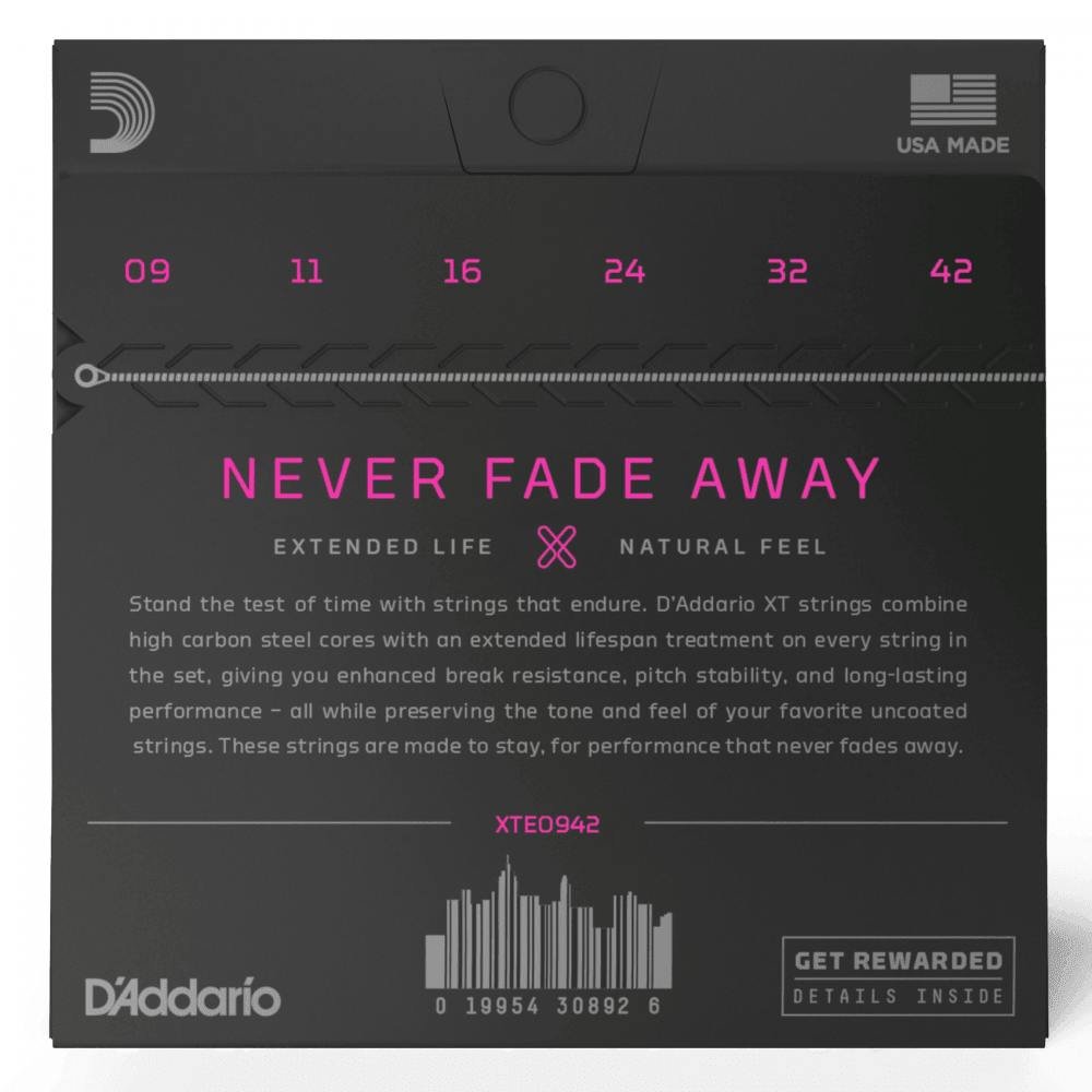 D'Addario XT Nickel Plated Steel Super Light 09-42 Electric Guitar Strings - 350735-daddario-xt-extended-life-nickel-electric-guitar-strings-9-42-p14323-29638_image.jpg