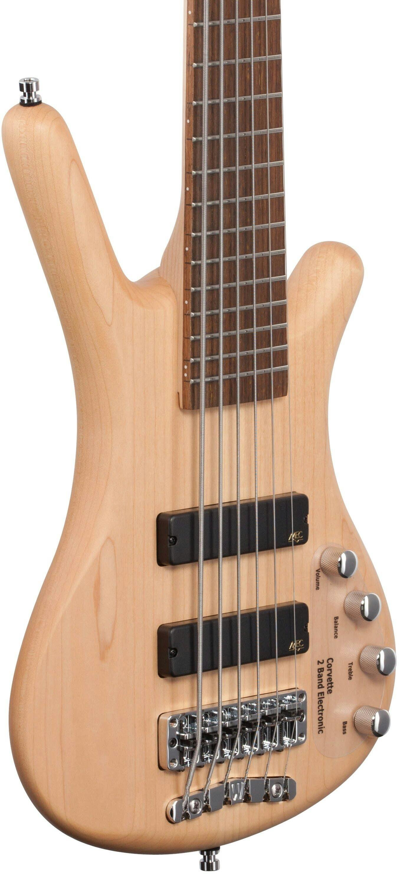 Warwick RockBass Corvette Basic 6 Bass Guitar in Natural Satin