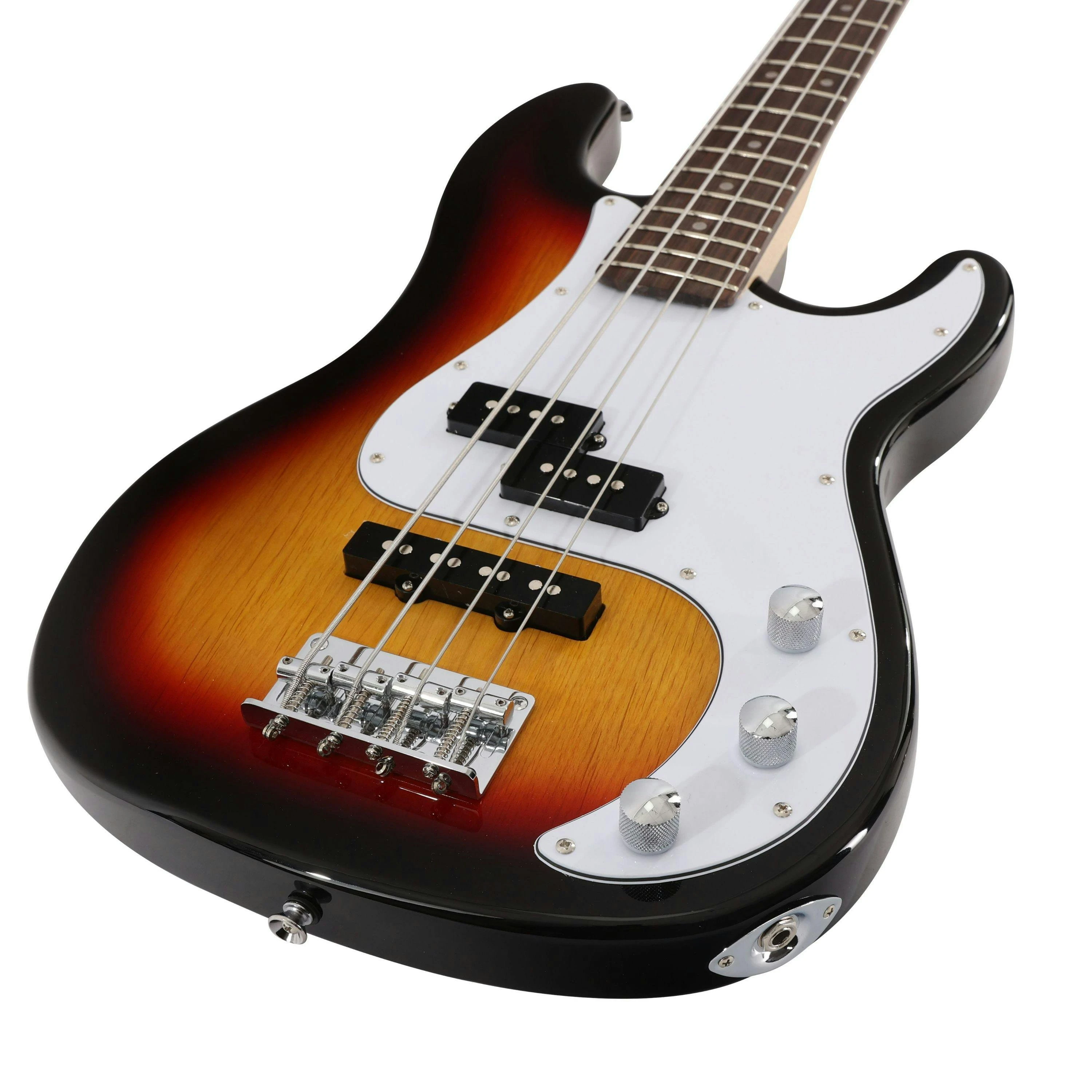 EastCoast PJ4 Black Pickguard Electric Bass Guitar in Sunburst - 478590-EastCoast PJ4 Electric Bass Guitar in Sunburst wRosewood Fingerboard 4.jpg