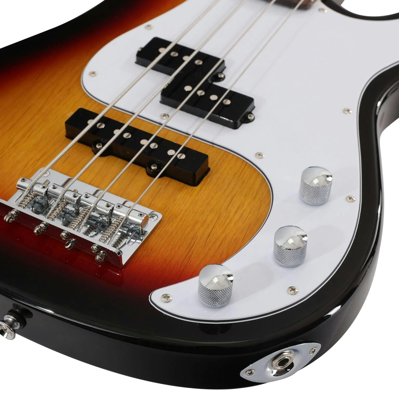 EastCoast PJ4 Black Pickguard Electric Bass Guitar in Sunburst - 478592-EastCoast PJ4 Electric Bass Guitar in Sunburst wRosewood Fingerboard 6.jpg