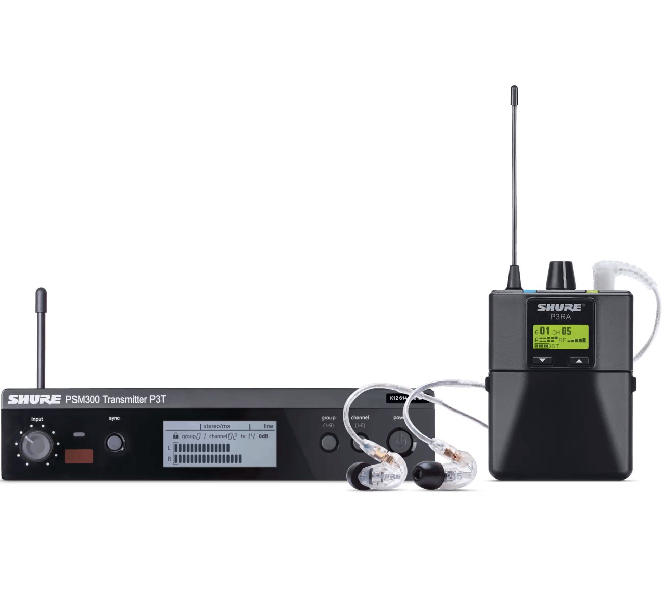 Shure PSM300 ワイヤレスマイクシステム Shure PSM300 Premium Wireless IEM System with SE215 Earphones