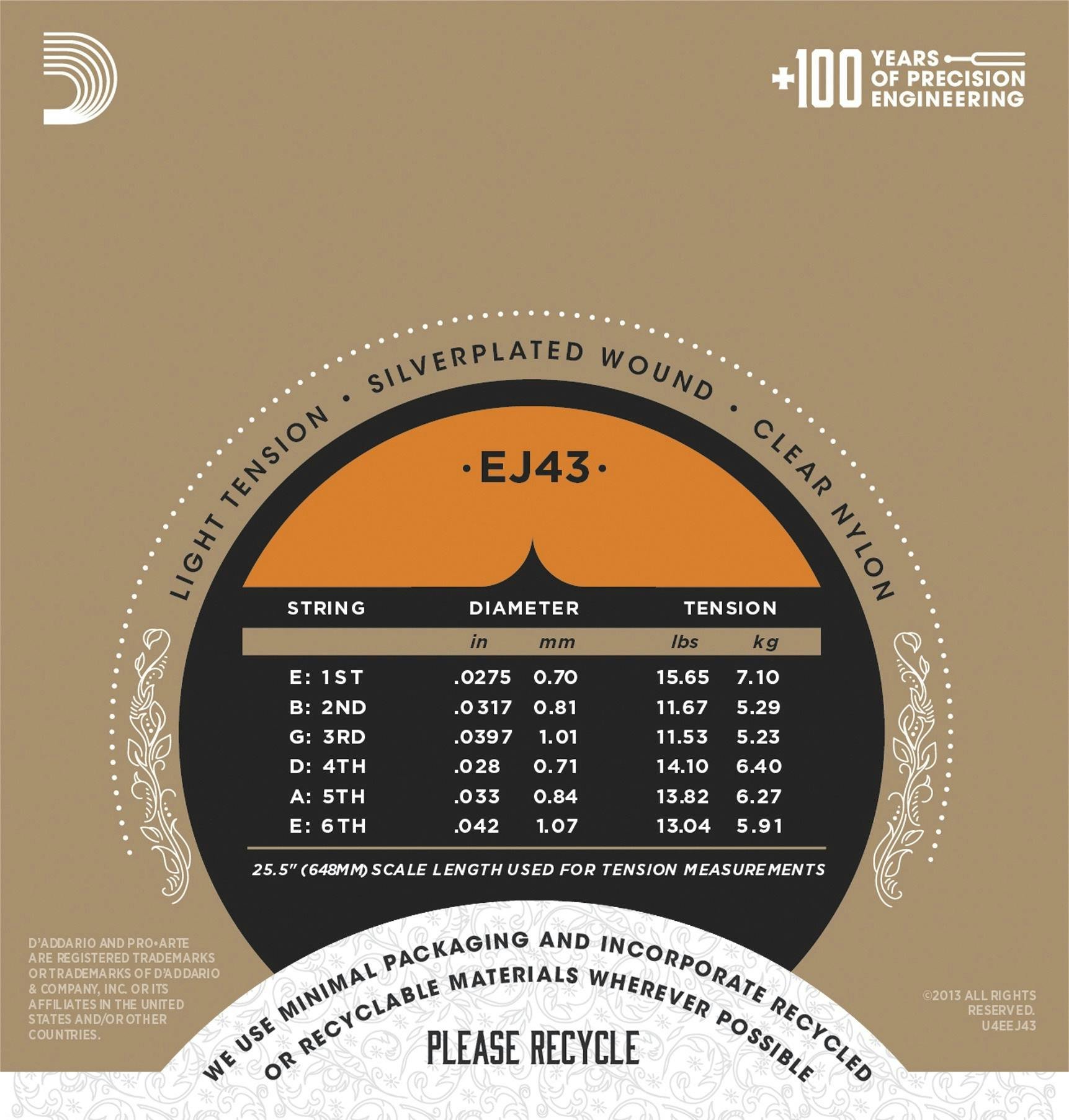 D'addario Pro-Arte Laser selected Light tension classical nylon strings - 57107-tmpC770.jpg