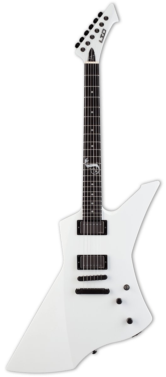 ギター LTD SNAKEBYTE  White ESP LTD Snakebyte James Hetfield Signature Guitar in Snow White