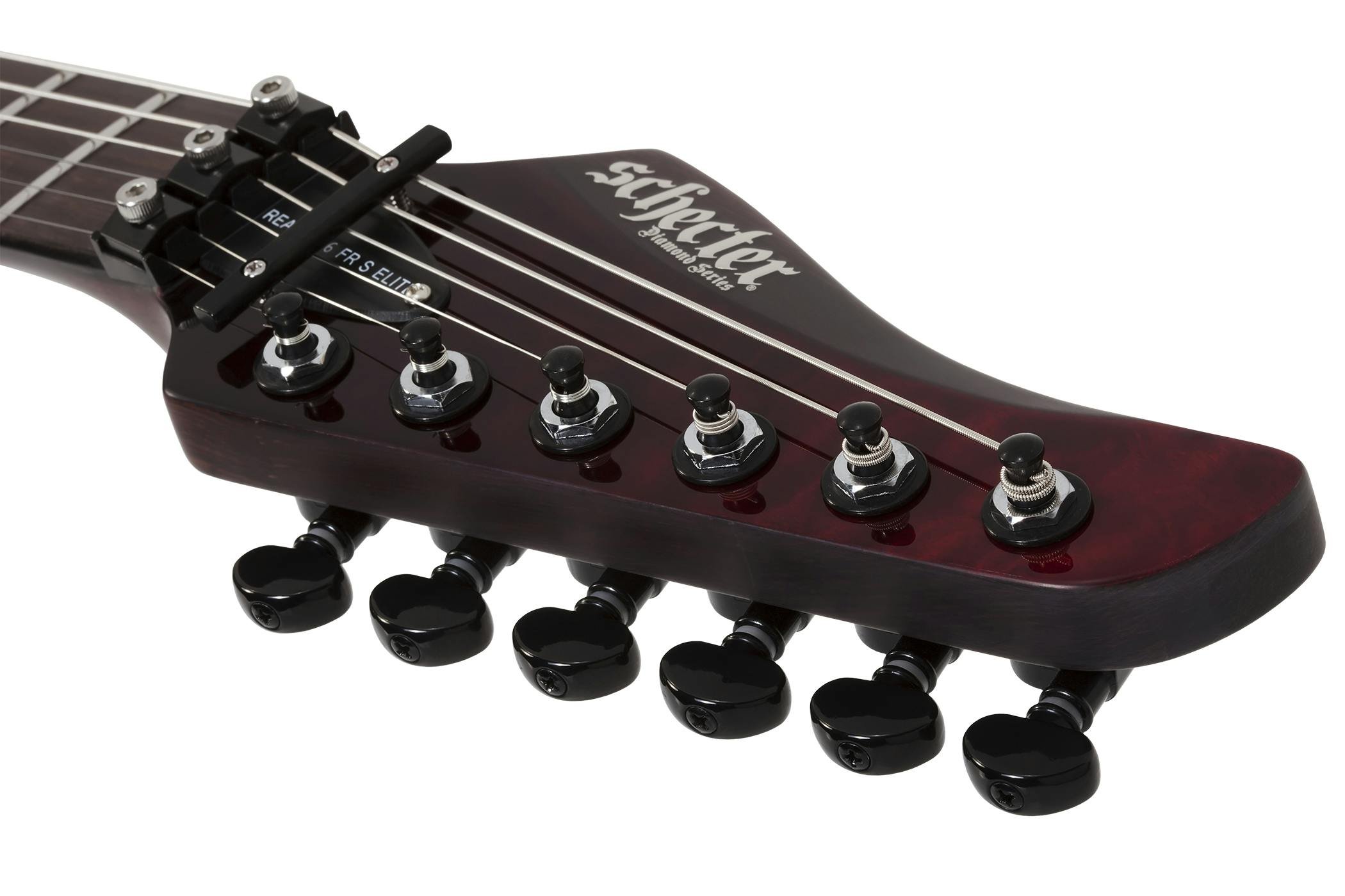 Schecter Reaper-6 Elite FR S Electric Guitar in Bloodburst - SCH-GTR-2181-Schecter-Reaper-6-Elite-FR-S-Bloodburst-Headstock.jpg