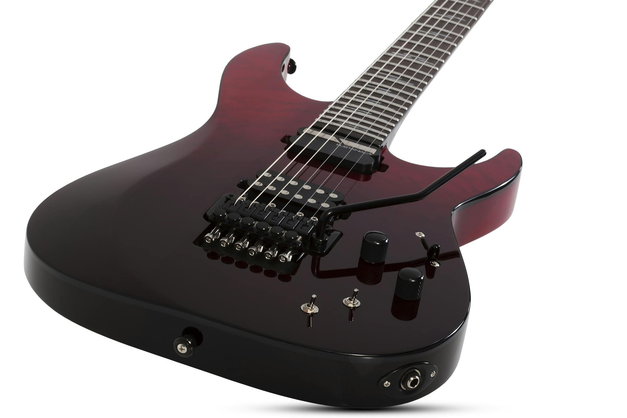 Schecter Reaper-6 Elite FR S Electric Guitar in Bloodburst - SCH-GTR-2181-Schecter-Reaper-6-Elite-FR-S-Bloodburst-Body-Angle-3.jpg