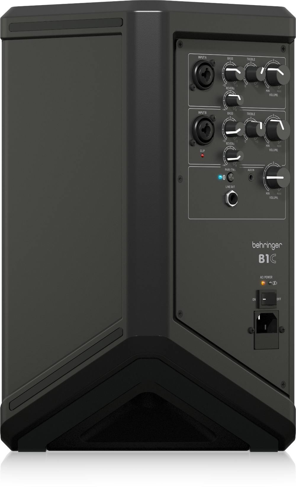 Behringer B1C All-in-One Portable 200W Speaker with Battery Operation, Bluetooth Audio Streaming & Reverb - 0313-AIG86-UK1-BE_0313-AIG_B1C_Media-Rear1.jpg