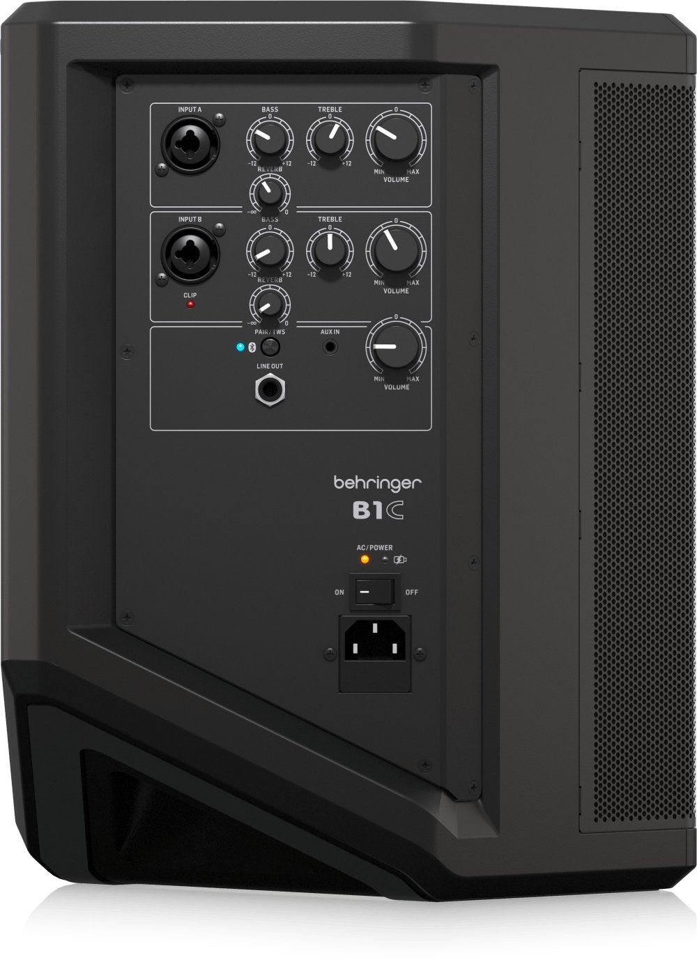 Behringer B1C All-in-One Portable 200W Speaker with Battery Operation, Bluetooth Audio Streaming & Reverb - 0313-AIG86-UK1-BE_0313-AIG_B1C_Media-Rear2.jpg