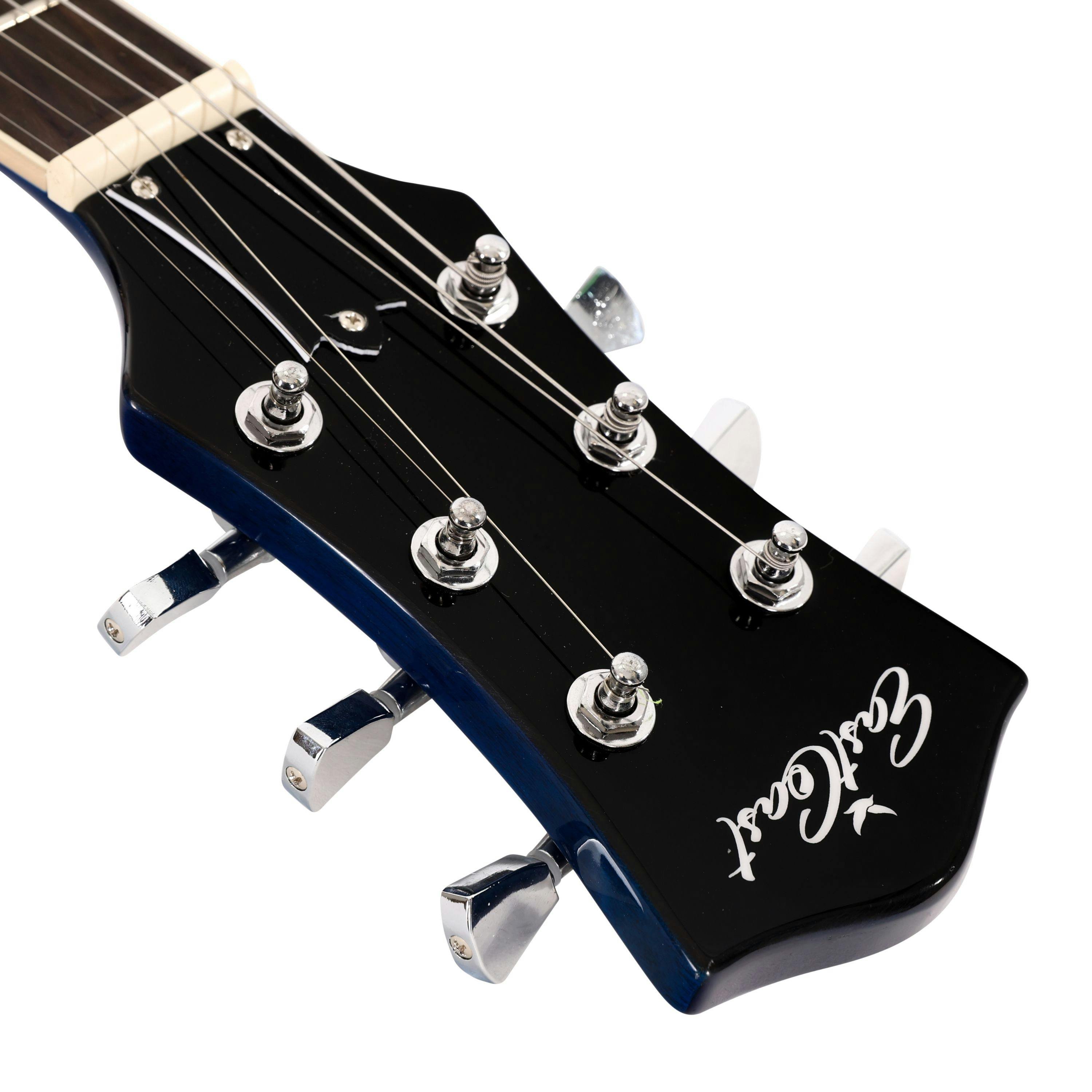 EastCoast L1 Electric Guitar in Blue Burst Rosewood Fretboard - 477677-Eastcoast-L1-Electric-Guitar-Blue-Burst-Headstock.jpg