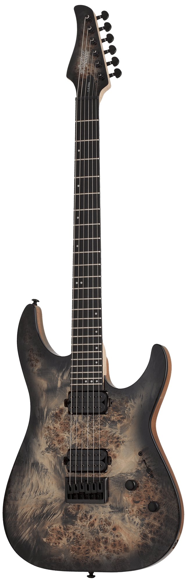 Schecter C-6 PRO in Charcoal Burst - 290164-C-6 PRO CB TILT.jpg