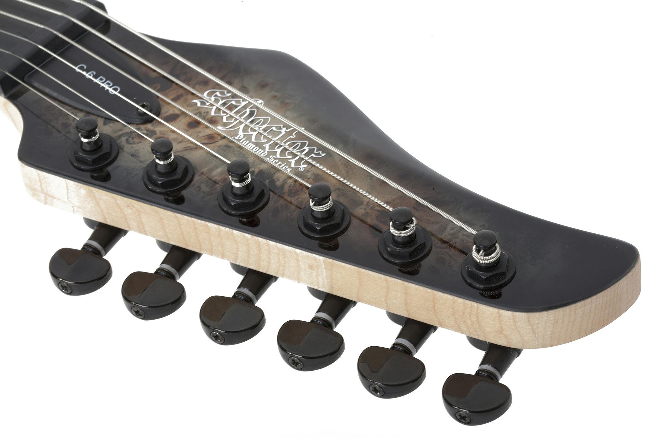 Schecter C-6 PRO in Charcoal Burst - 290169-C-6 PRO CB HEADSTOCK HIGHRES.jpg