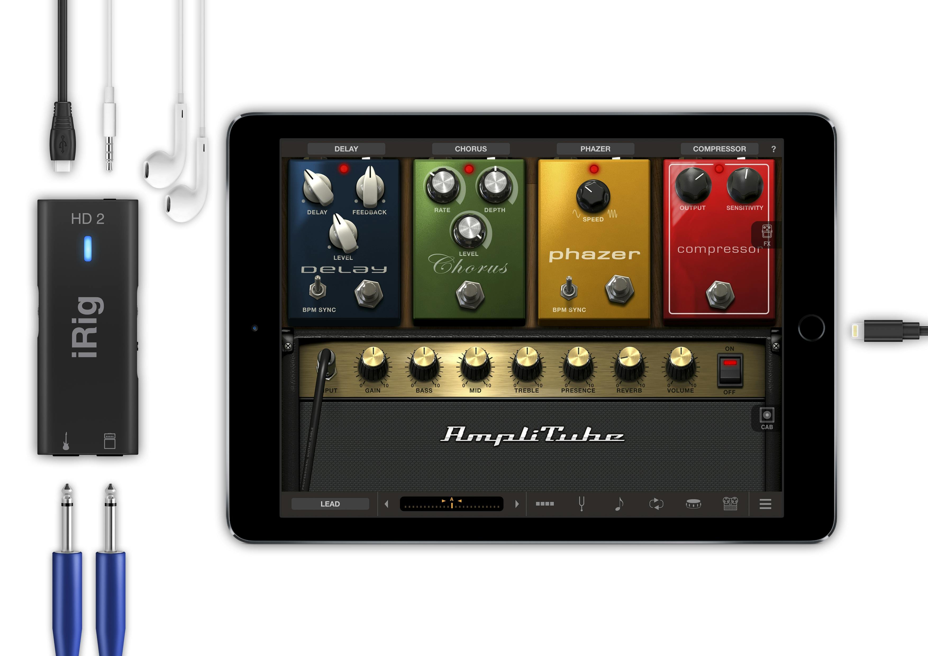 IK Multimedia iRig HD 2 Guitar Audio Interface - 121522-iRigHD2+ipad_combo_noconnect_2jack_opt.jpg