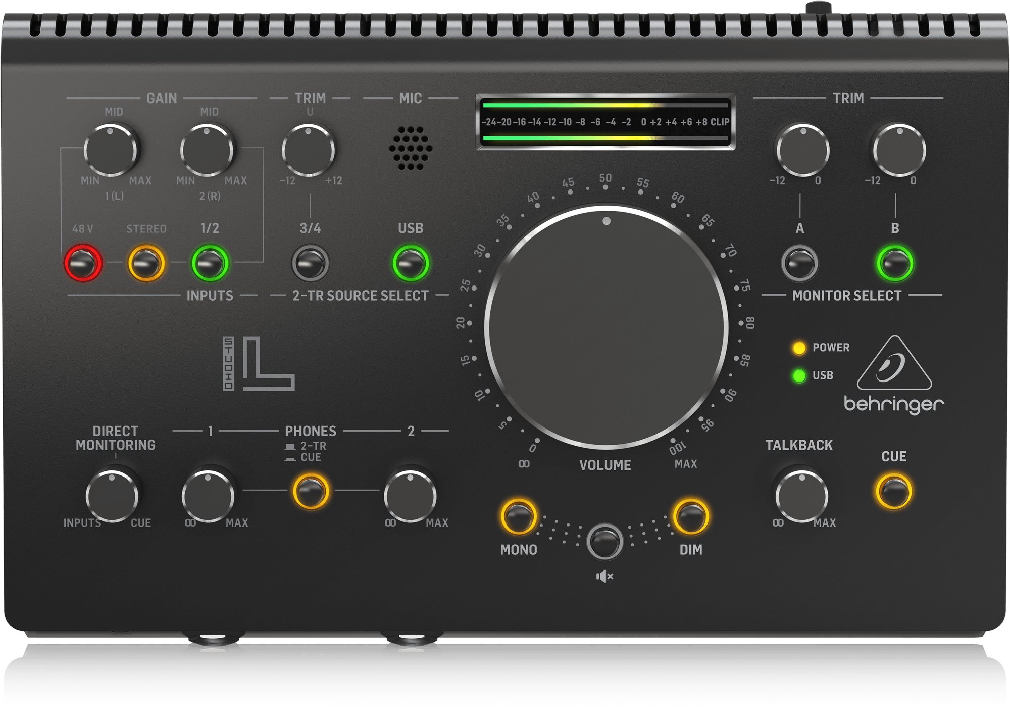 Behringer STUDIO L - Premium Studio Control & Communication Center with USB Audio Interface - 470540-STUDIO-L_P0E87_Top_XL.jpg