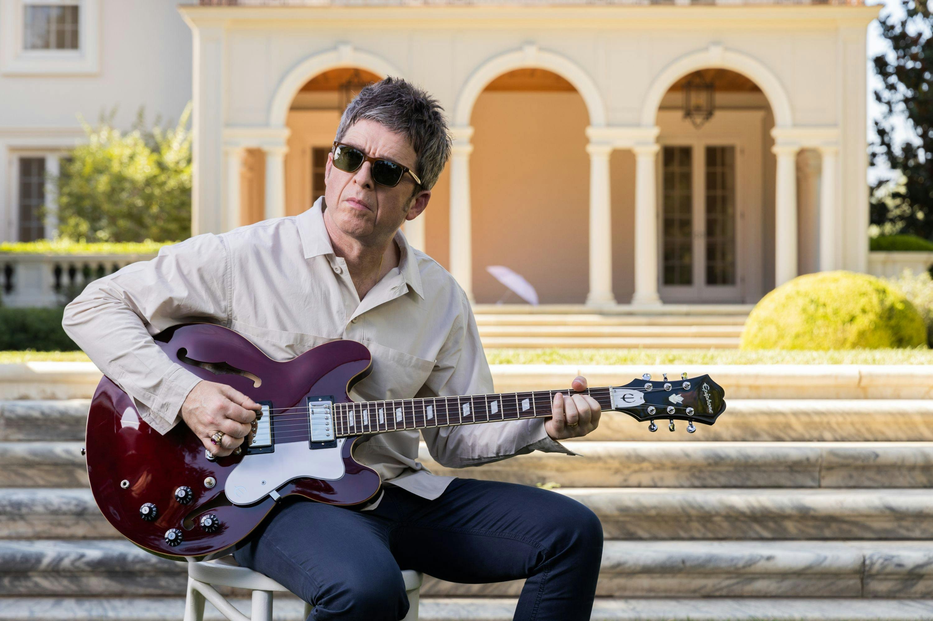 Epiphone Noel Gallagher Riviera Semi-Hollow Electric Guitar in Dark Wine Red - 534495-Noel Gallagher Riviera.jpg
