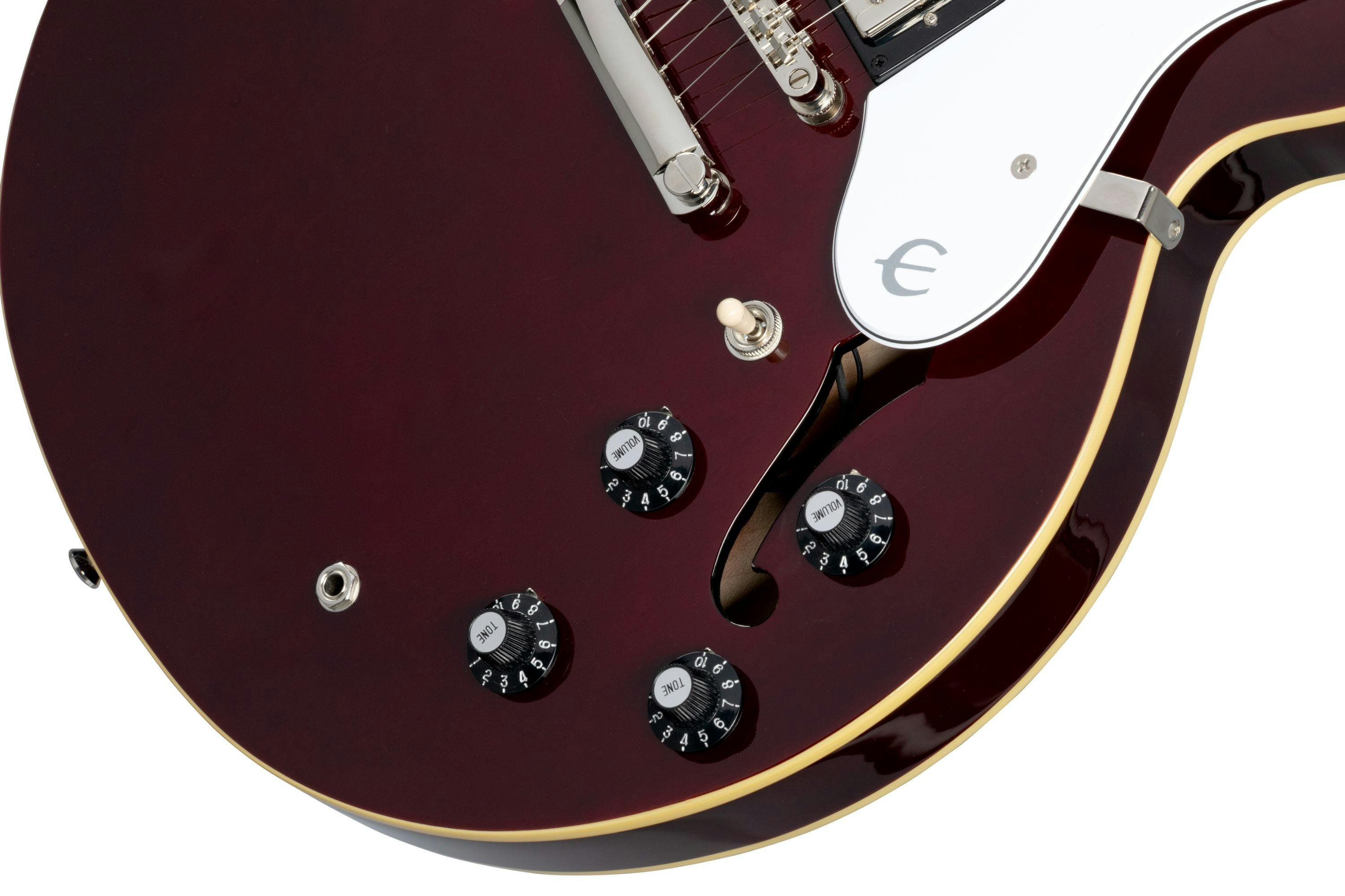 Epiphone Noel Gallagher Riviera Semi-Hollow Electric Guitar in Dark Wine Red - 534090-Epiphone Noel Gallagher Riviera Semi Hollow Electric Guitar in Dark Wine Red 6.jpg
