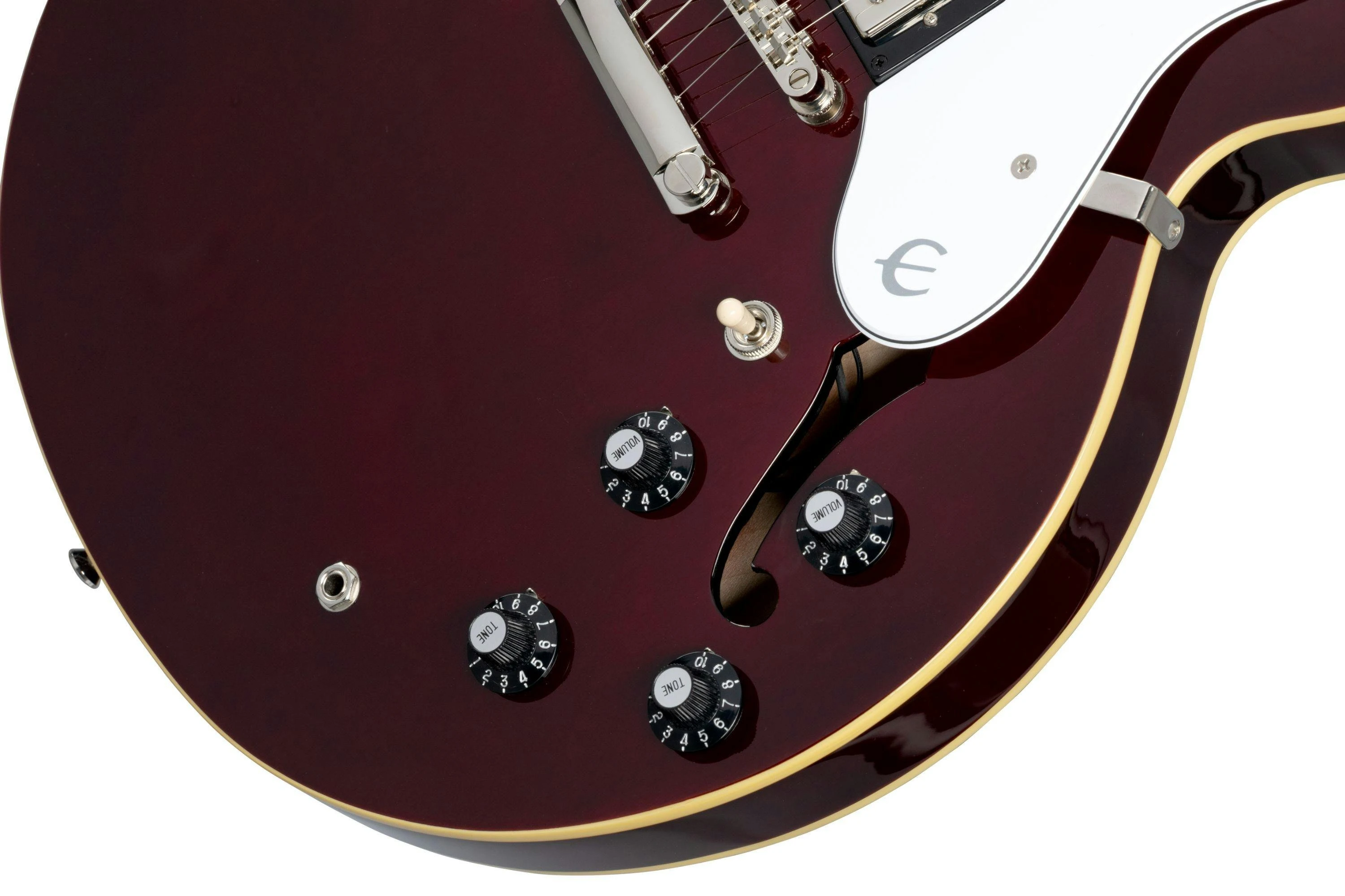 Epiphone Artist Noel Gallagher Signature Riviera Semi-Hollow Electric Guitar in Dark Wine Red - 534090-Epiphone Noel Gallagher Riviera Semi Hollow Electric Guitar in Dark Wine Red 6.jpg