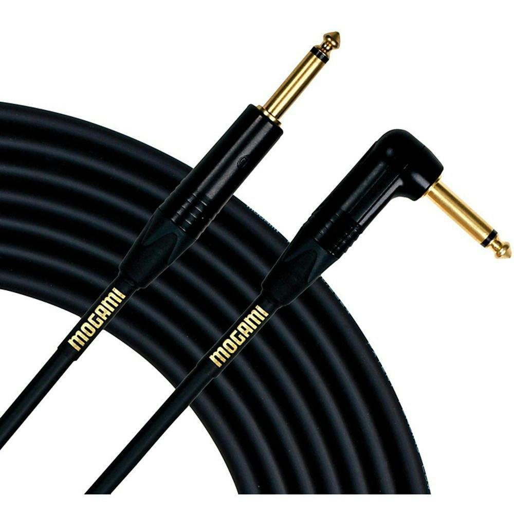 Mogami 2524 RA 3m Guitar Lead Terminated with Neutrik Black and Gold Right 1/4″ Jacks (One Straight One Right Angled) - 392844-221207_l.jpg